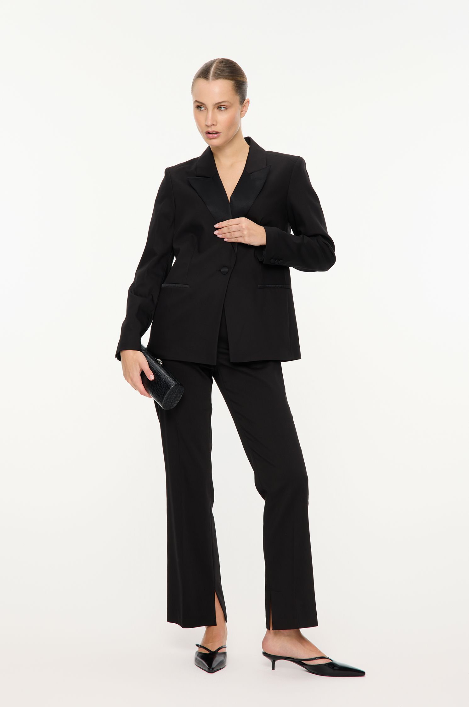 Jednorzędowa marynarka z bawełną Solar Obraz 1