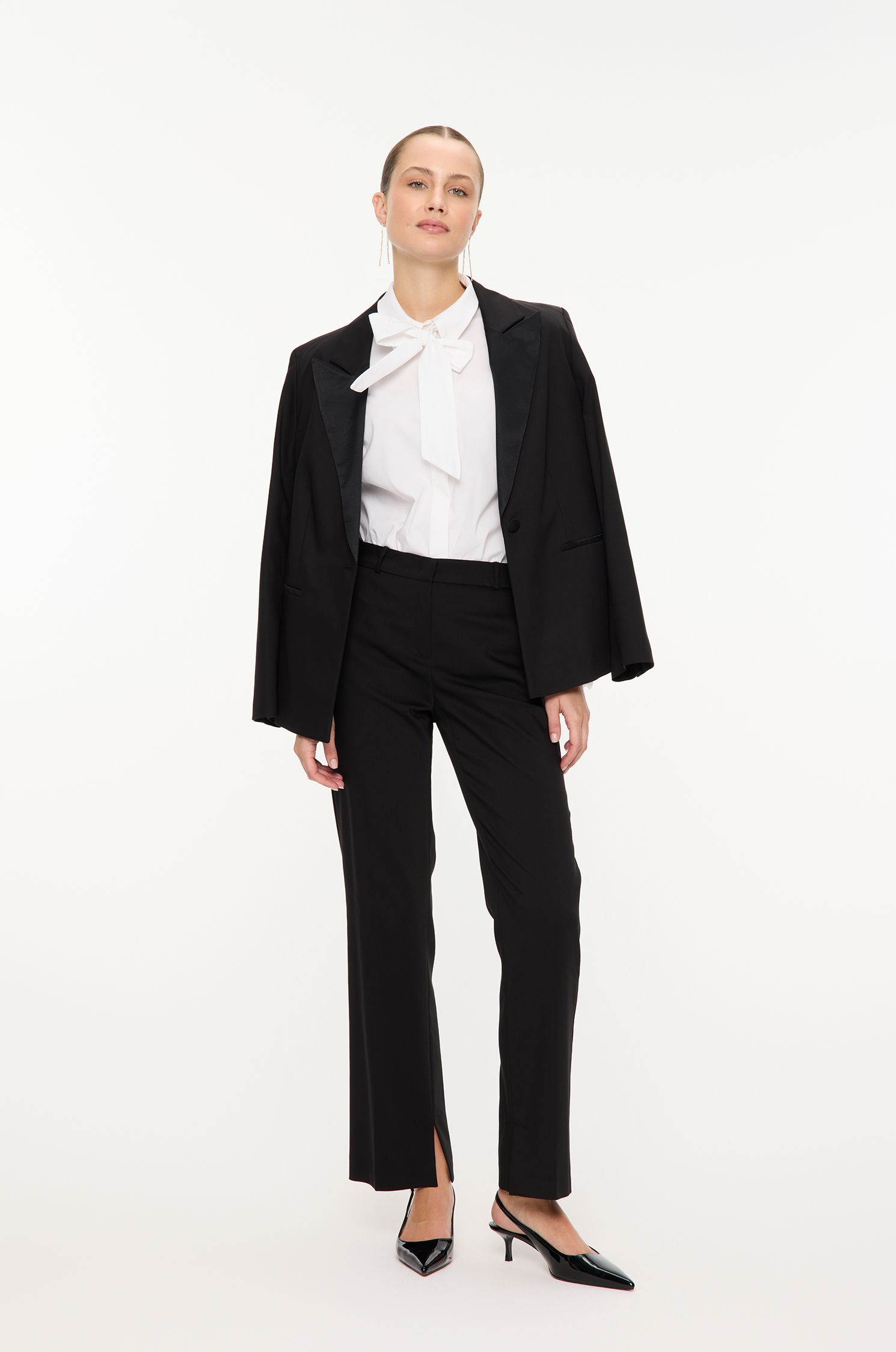 Garniturowe spodnie z rozcięciami Solar Obraz 1