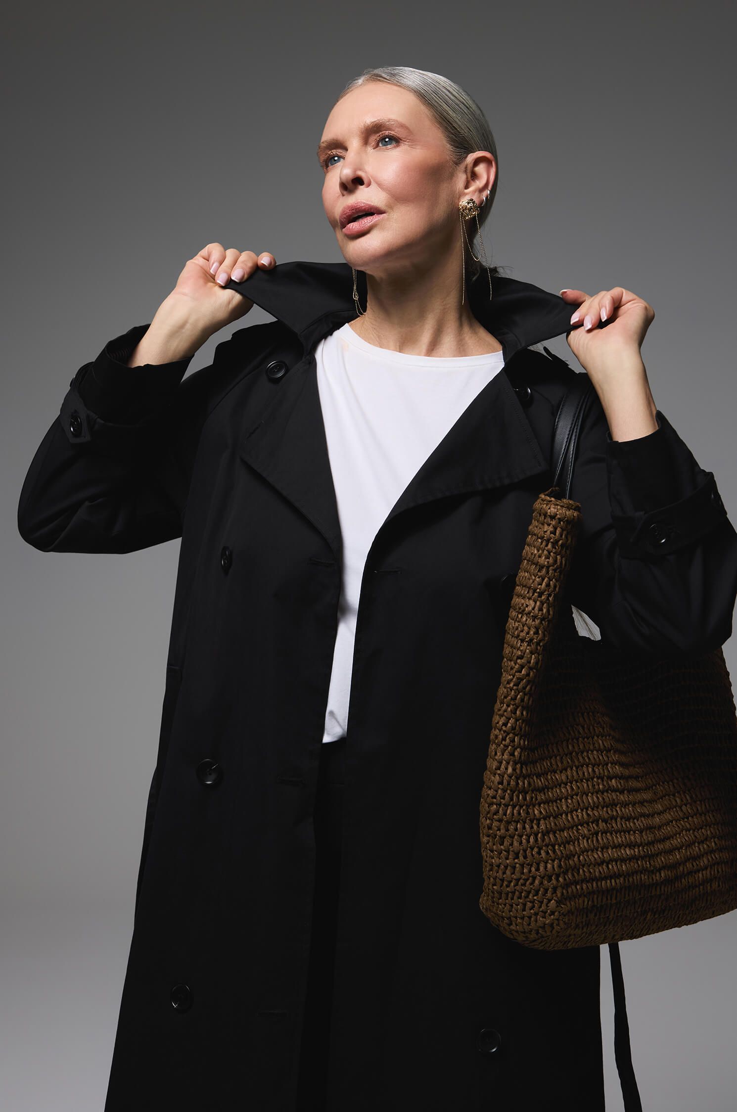 Dwurzędowy wiązany trencz Solar Obraz 2