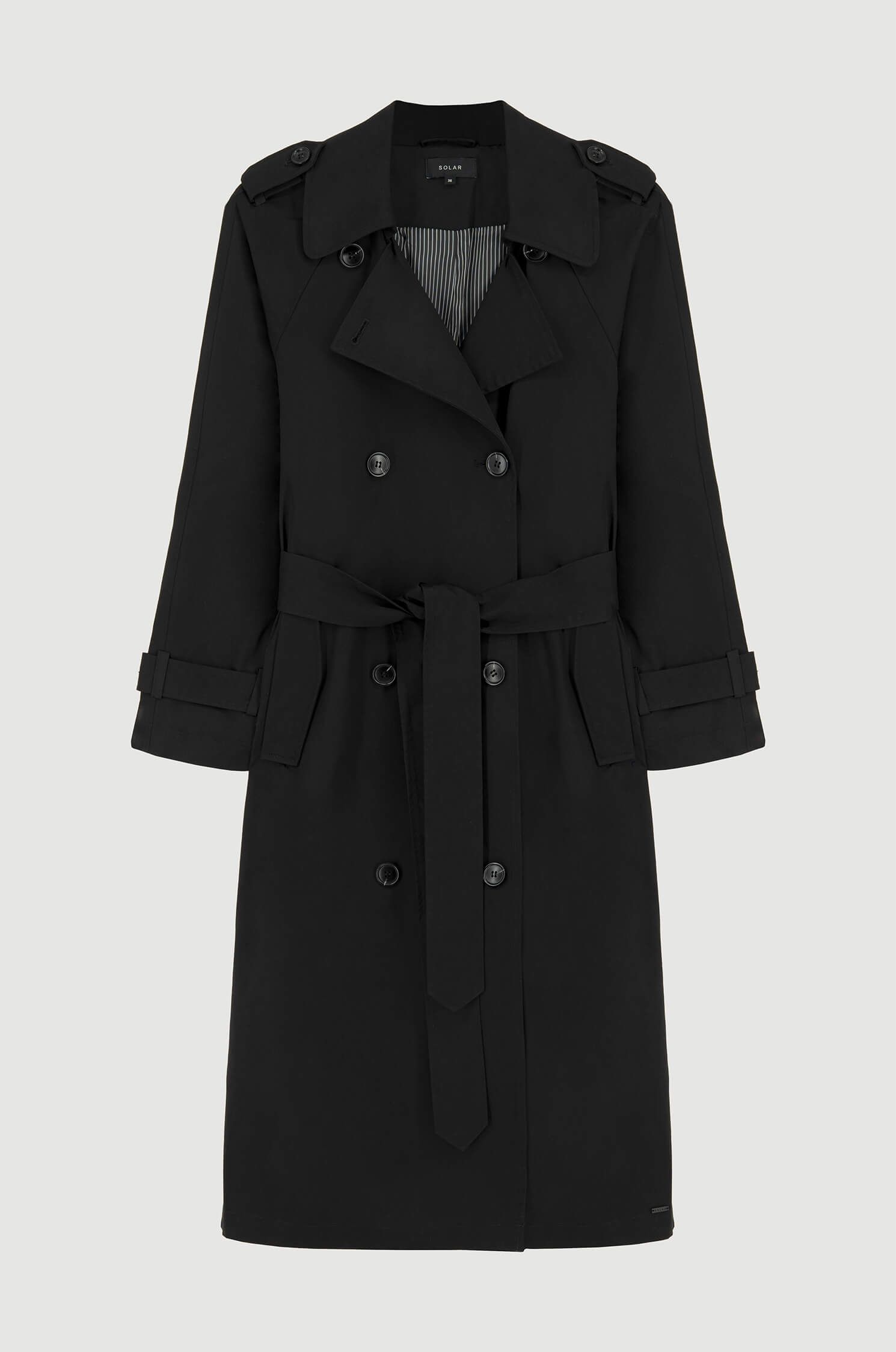 Dwurzędowy wiązany trencz Solar Obraz 4