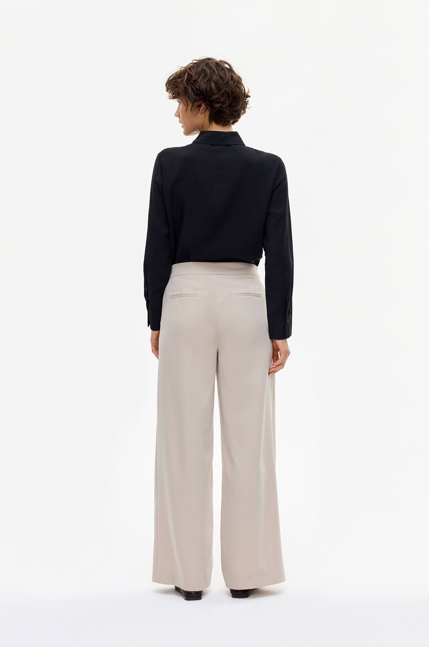 Spodnie wide leg Solar Obraz 4