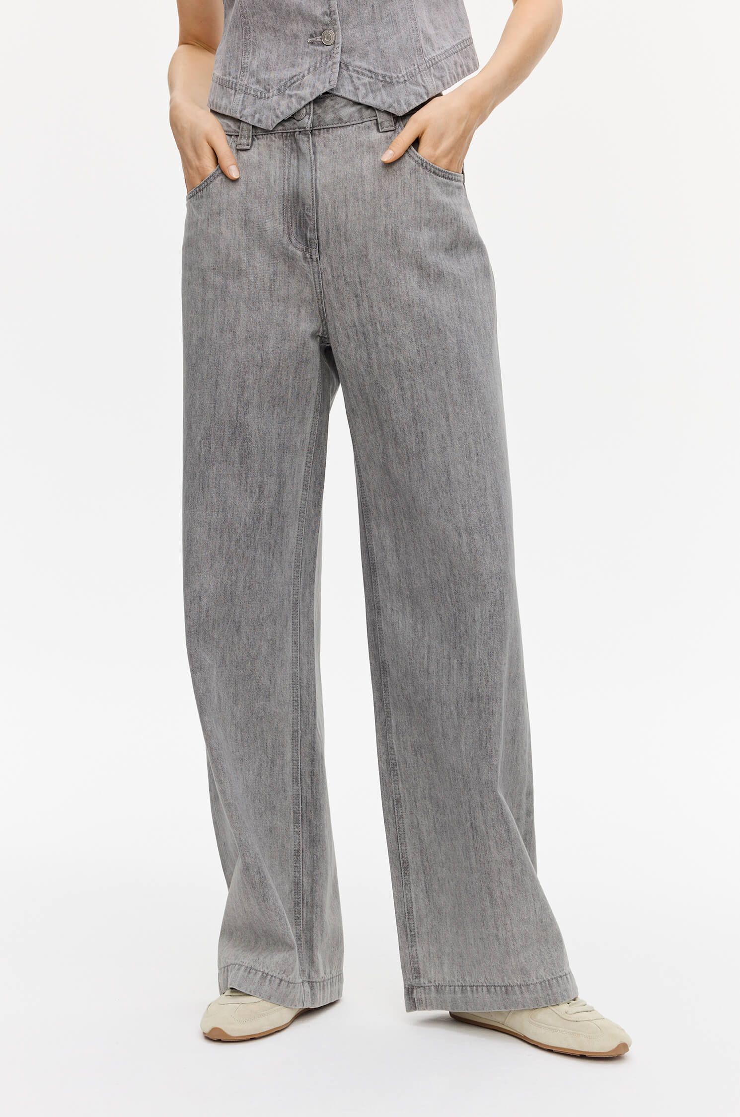 Jeansy typu wide leg Solar Obraz 3