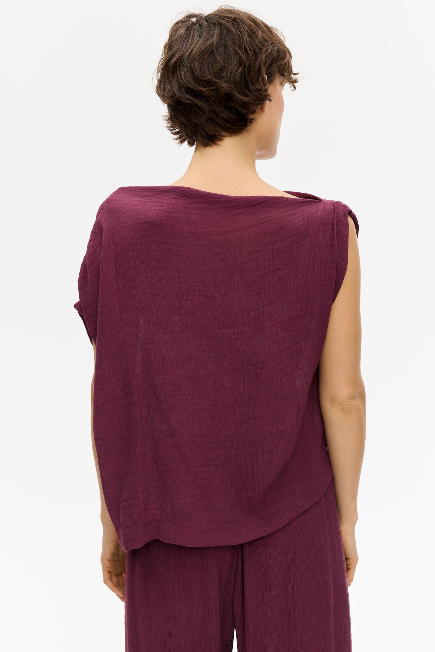 Top w kolorze marsala Solar Obraz 5