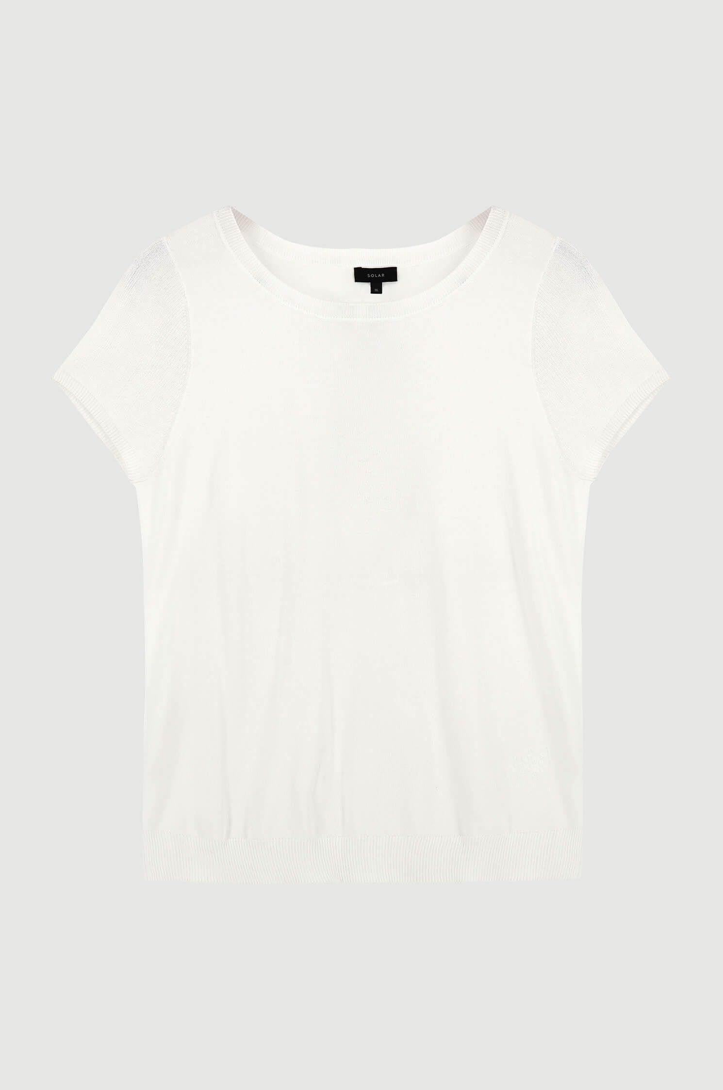 Biała bluzka z wiskozą Solar Obraz 4