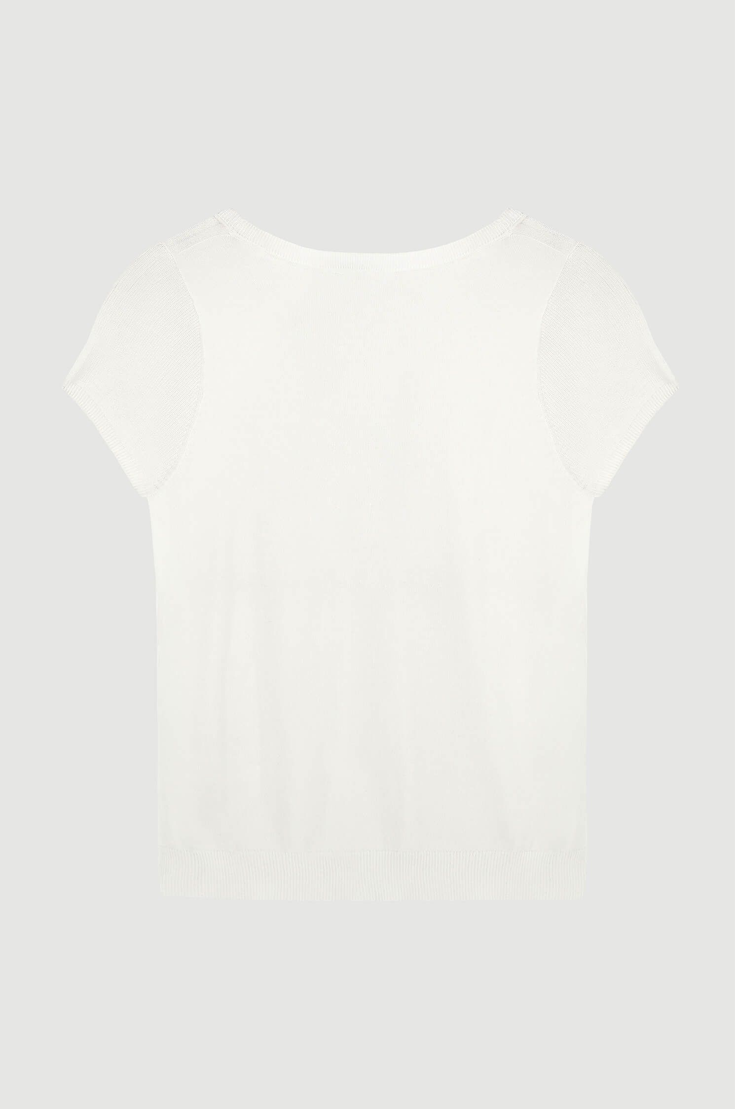 Biała bluzka z wiskozą Solar Obraz 5