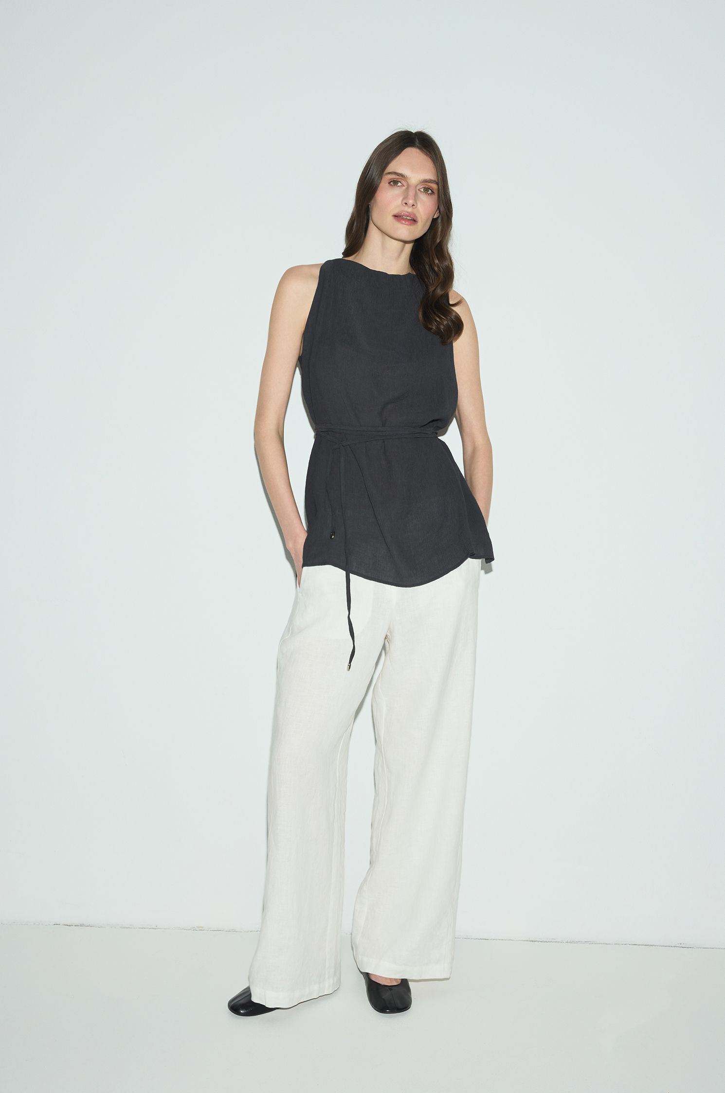 Grafitowa tunika z wiskozą Solar Obraz 2