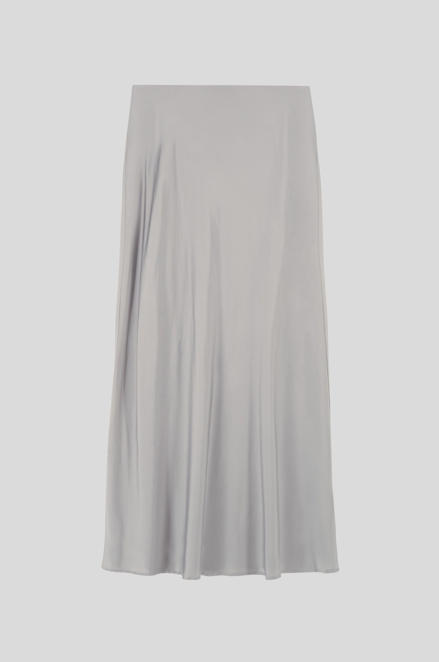 Srebrna satynowa spódnica Solar Obraz 4