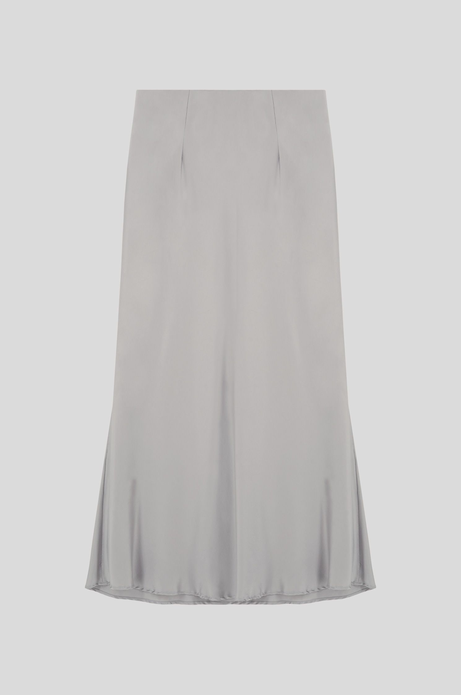 Srebrna satynowa spódnica Solar Obraz 5