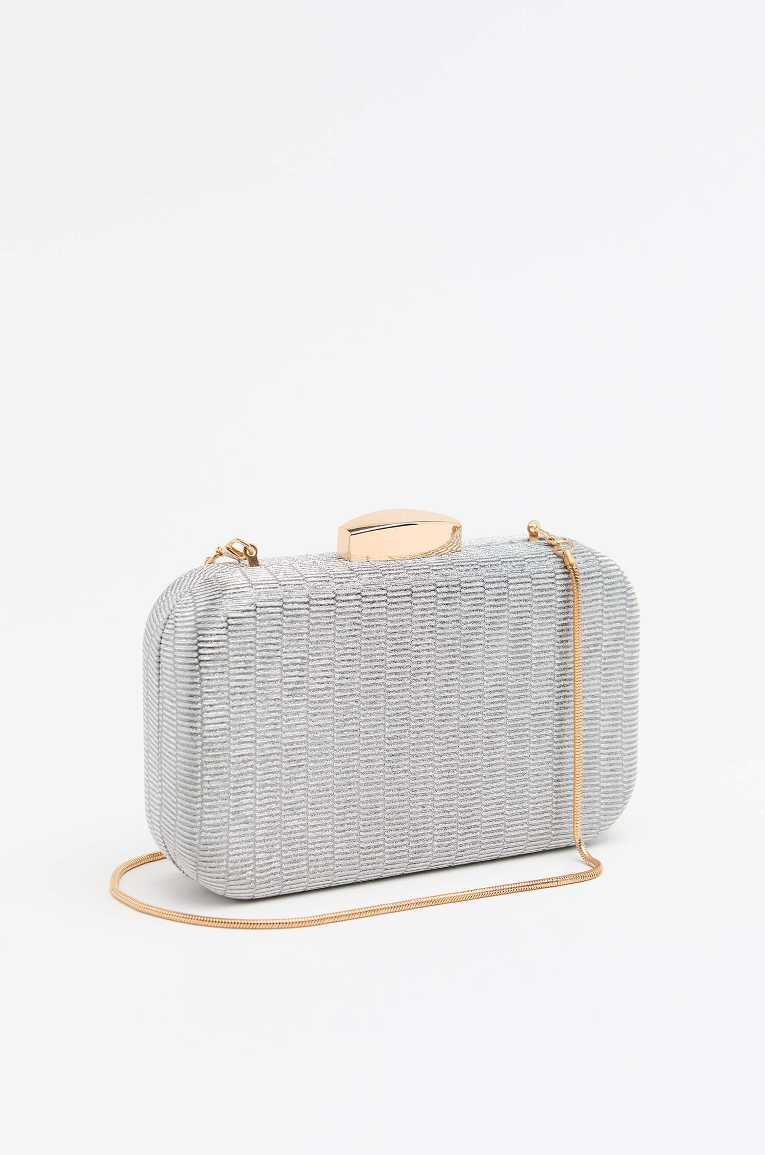 Srebrna torebka na złotym łańcuszku Solar Obraz 2