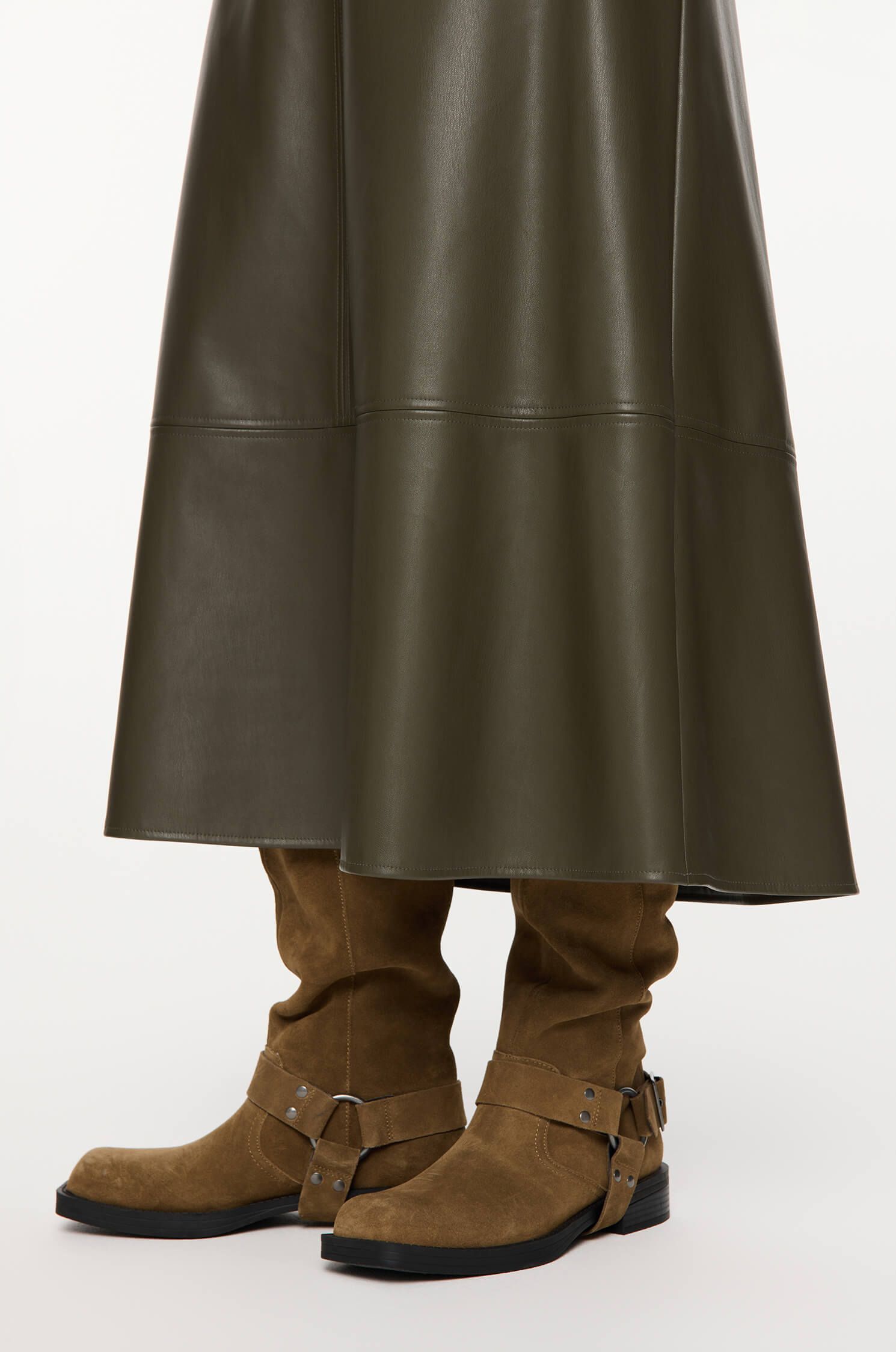 Spódnica khaki Solar Obraz 3