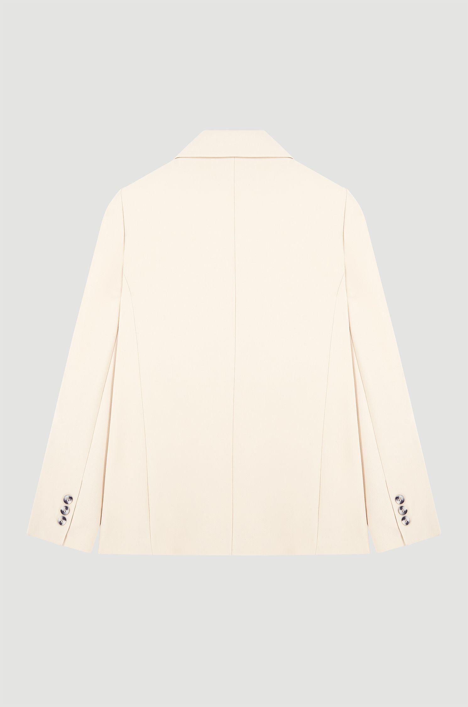 Beżowa marynarka z dwurzędowym zapięciem Solar Obraz 5