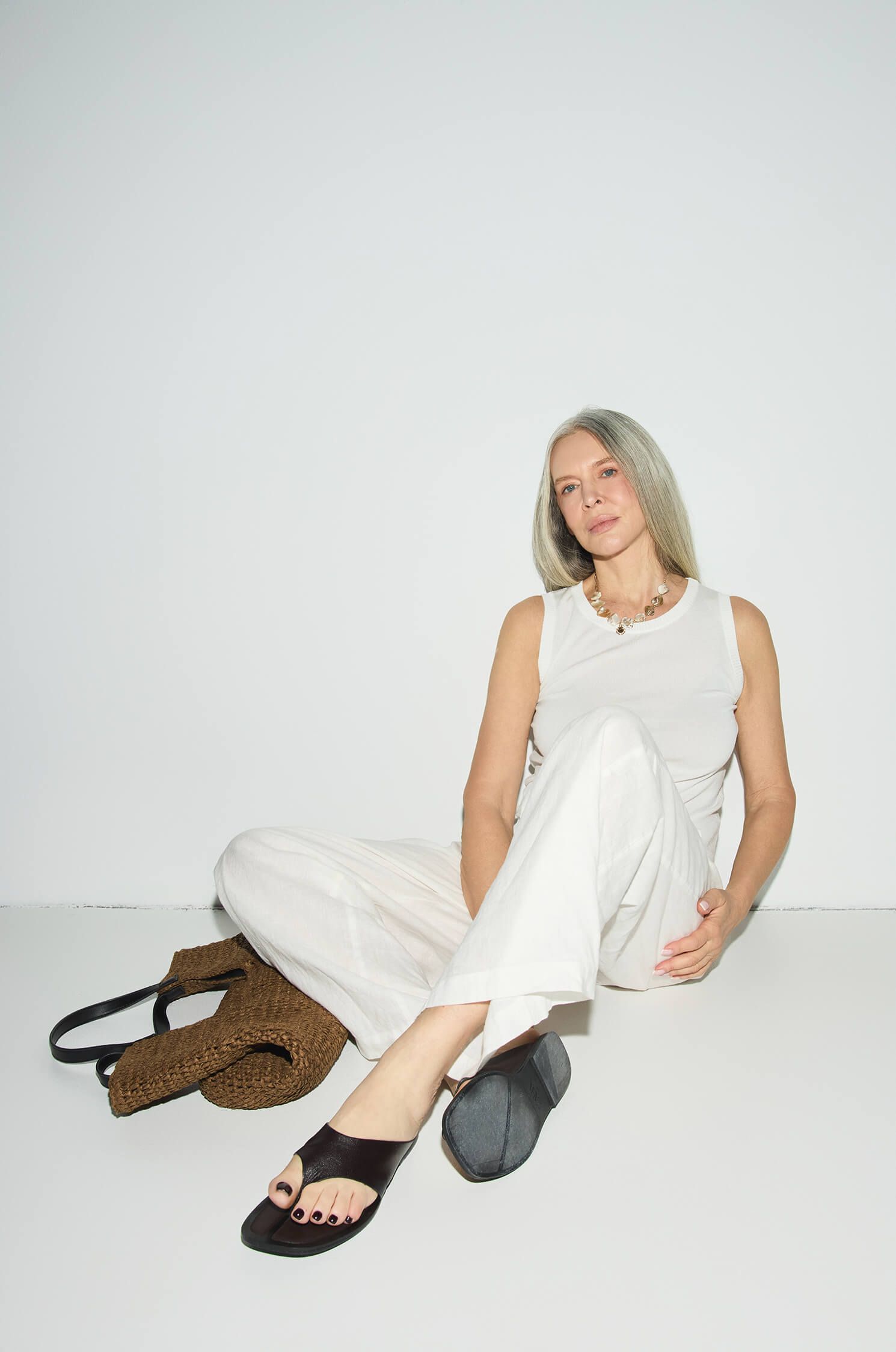 Dzianinowy top z ozdobnym ściegiem Solar Obraz 3