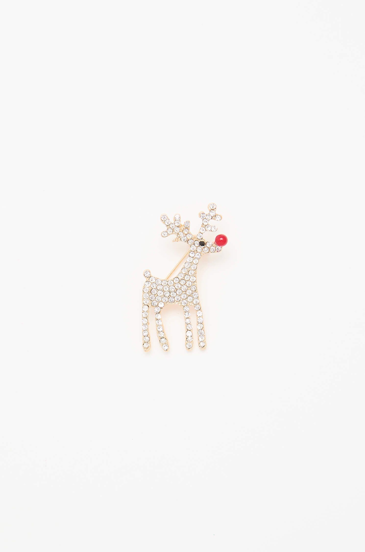 Świąteczna broszka w kształcie renifera Solar Obraz 1