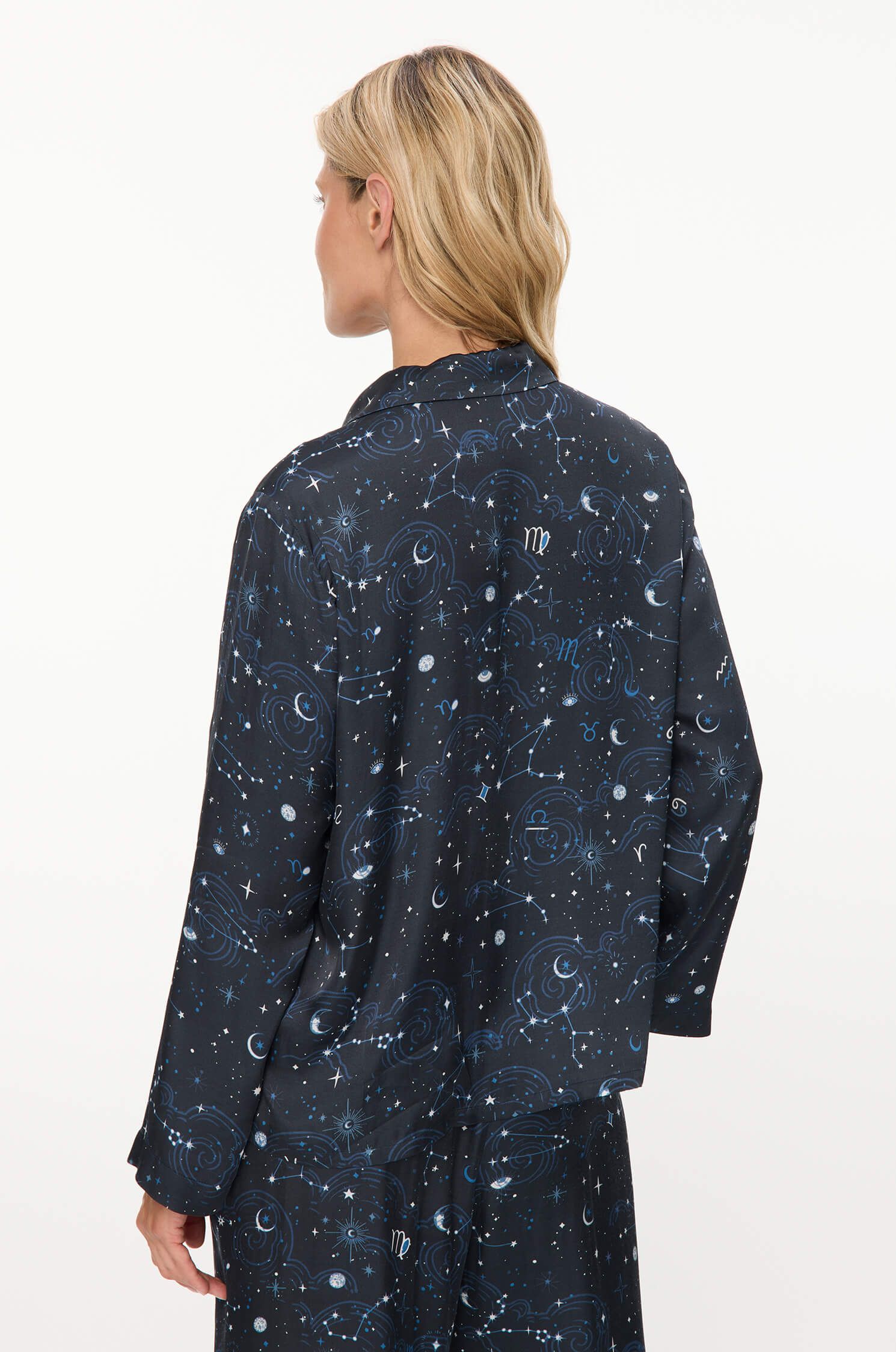 Dwuczęściowa piżama z wiskozy z autorskim printem Solar Obraz 4