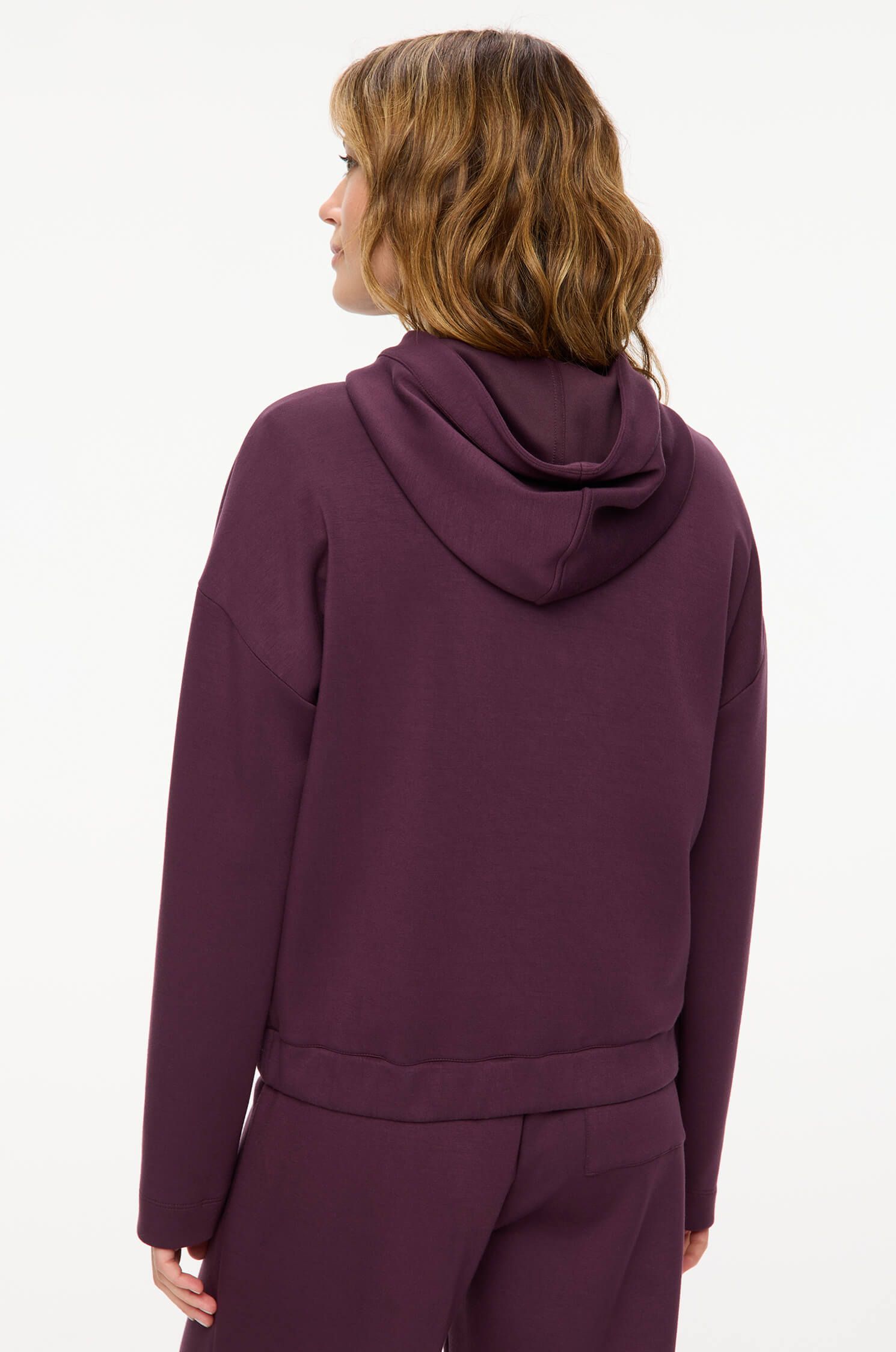 Burgundowa bluza zapinana na zamek Solar Obraz 4