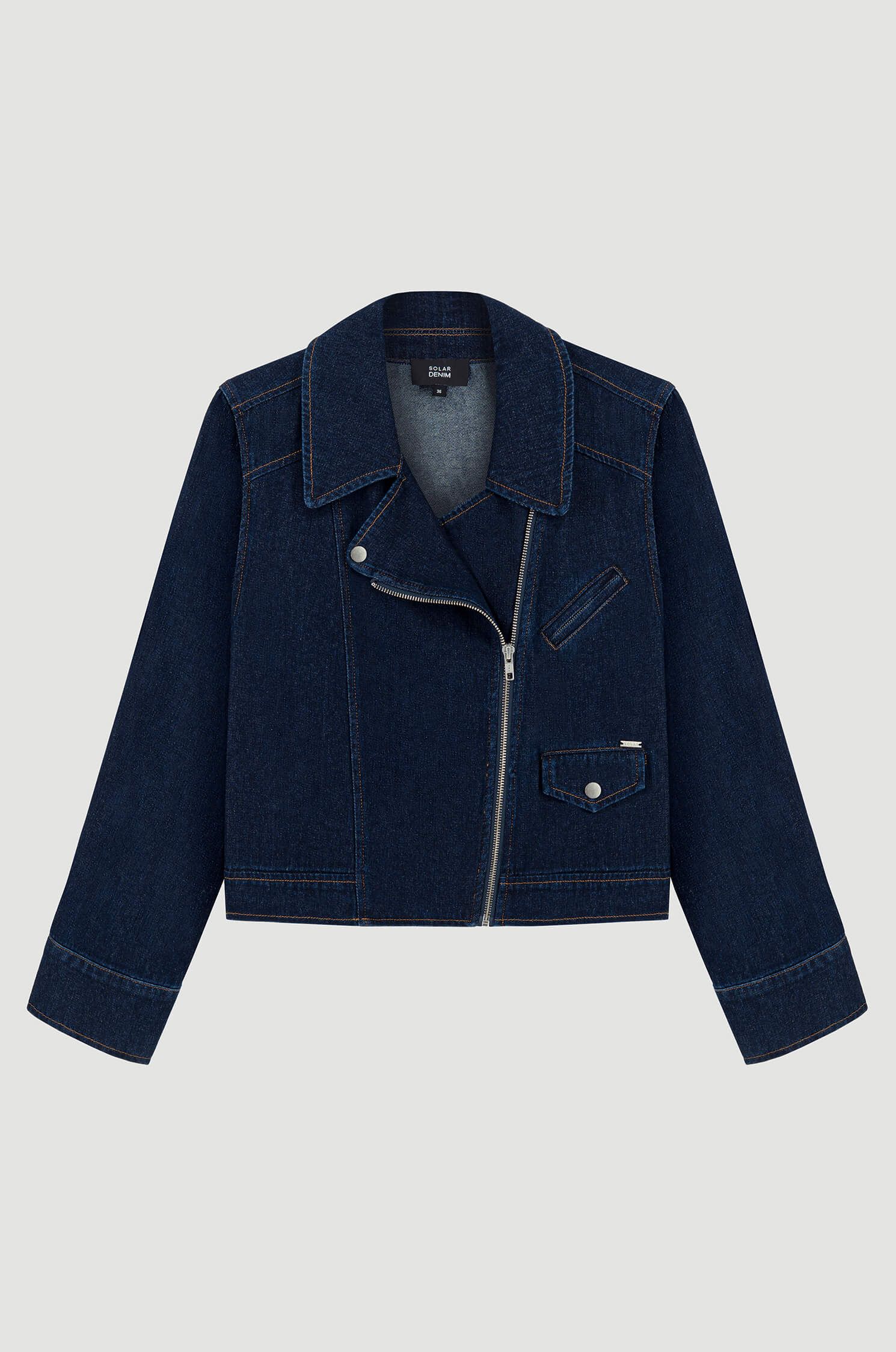 Kurtka z ciemnego jeansu Solar Obraz 3