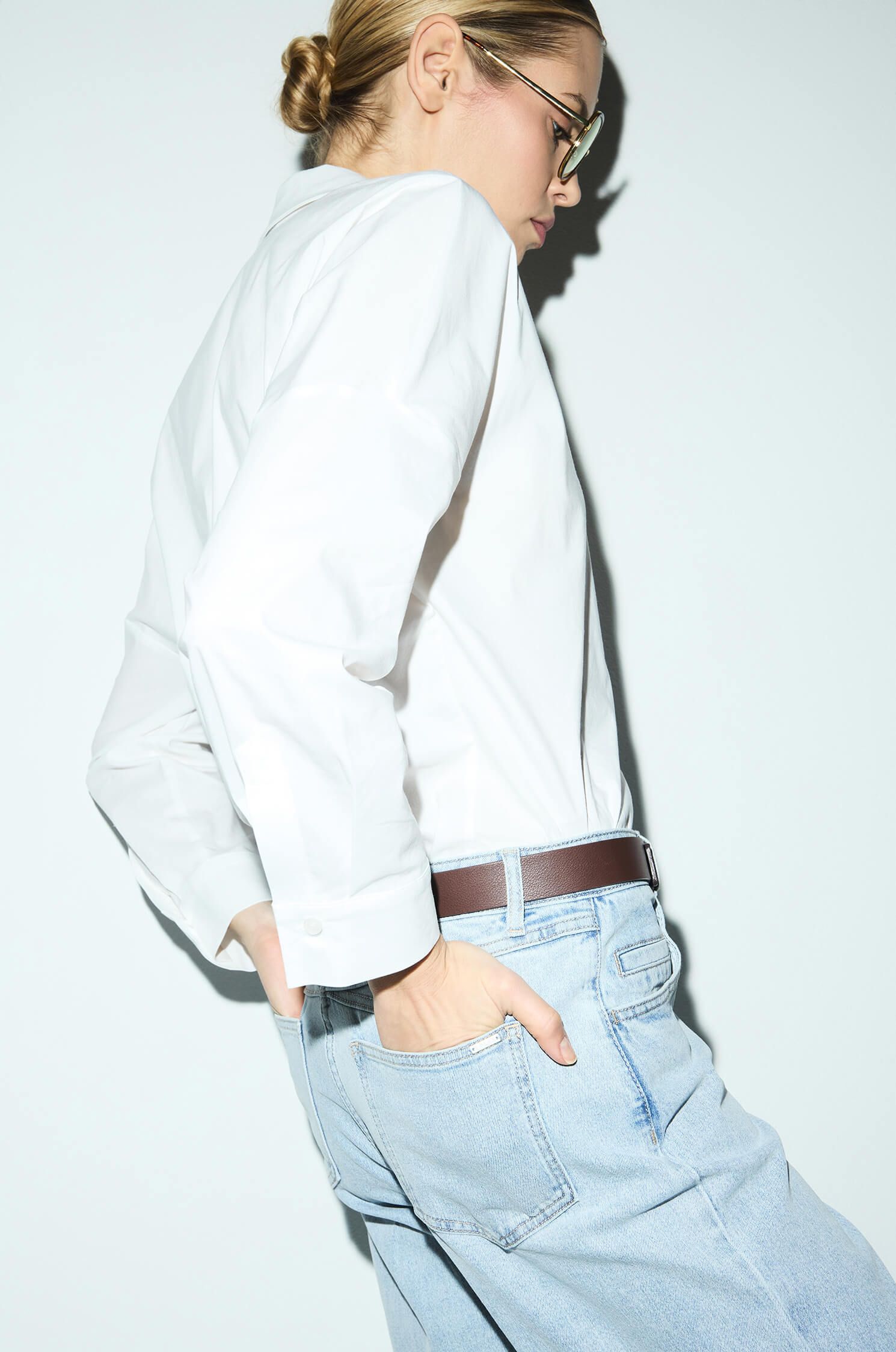 Klasyczne jeansy z prostą nogawką Solar Obraz 3