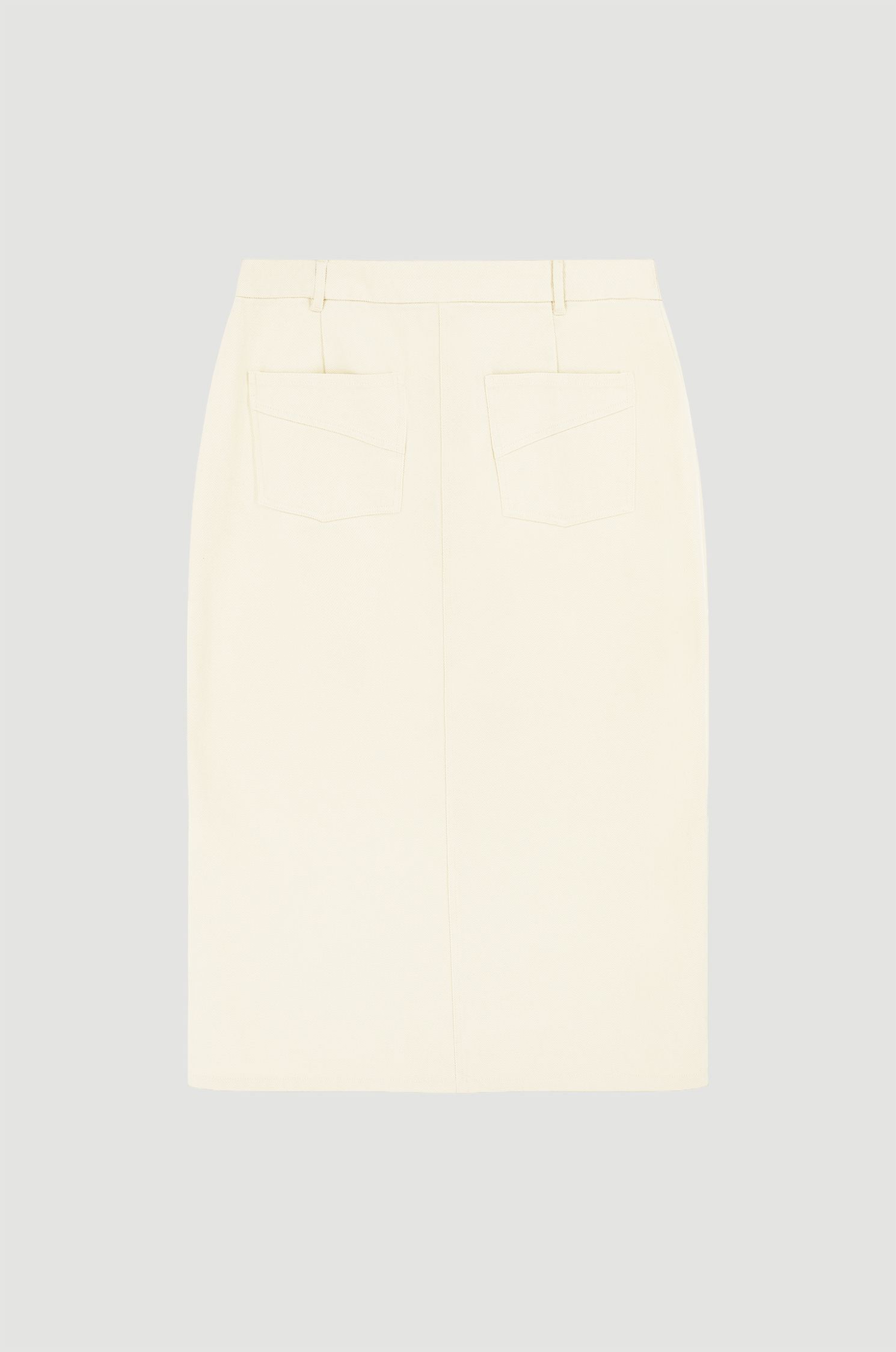 Spódnica z jeansu ecru Solar Obraz 5