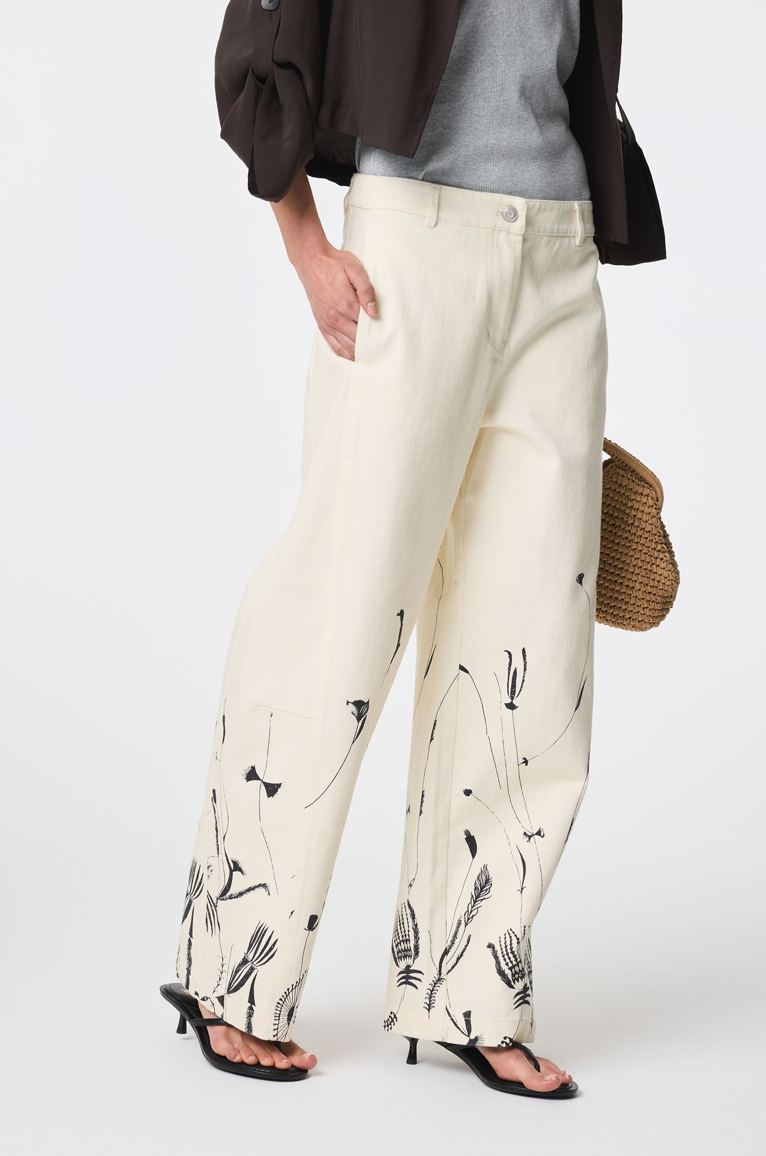 Spodnie z roślinnym wzorem Solar Obraz 2