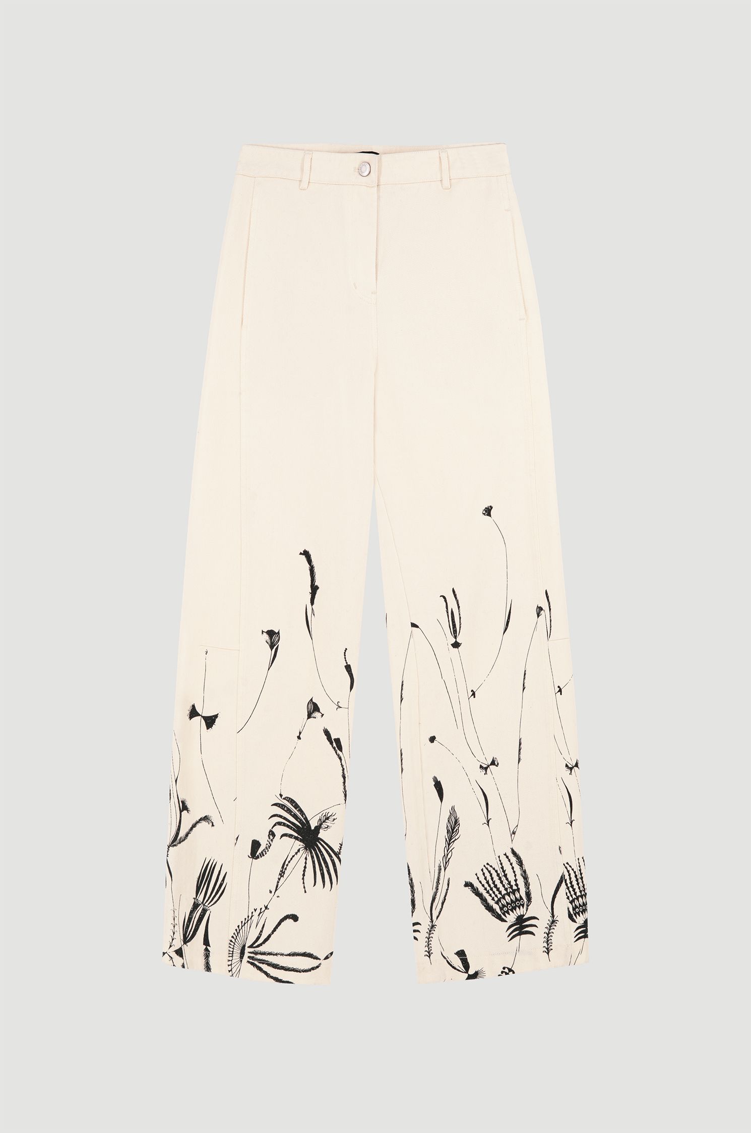 Spodnie z roślinnym wzorem Solar Obraz 4