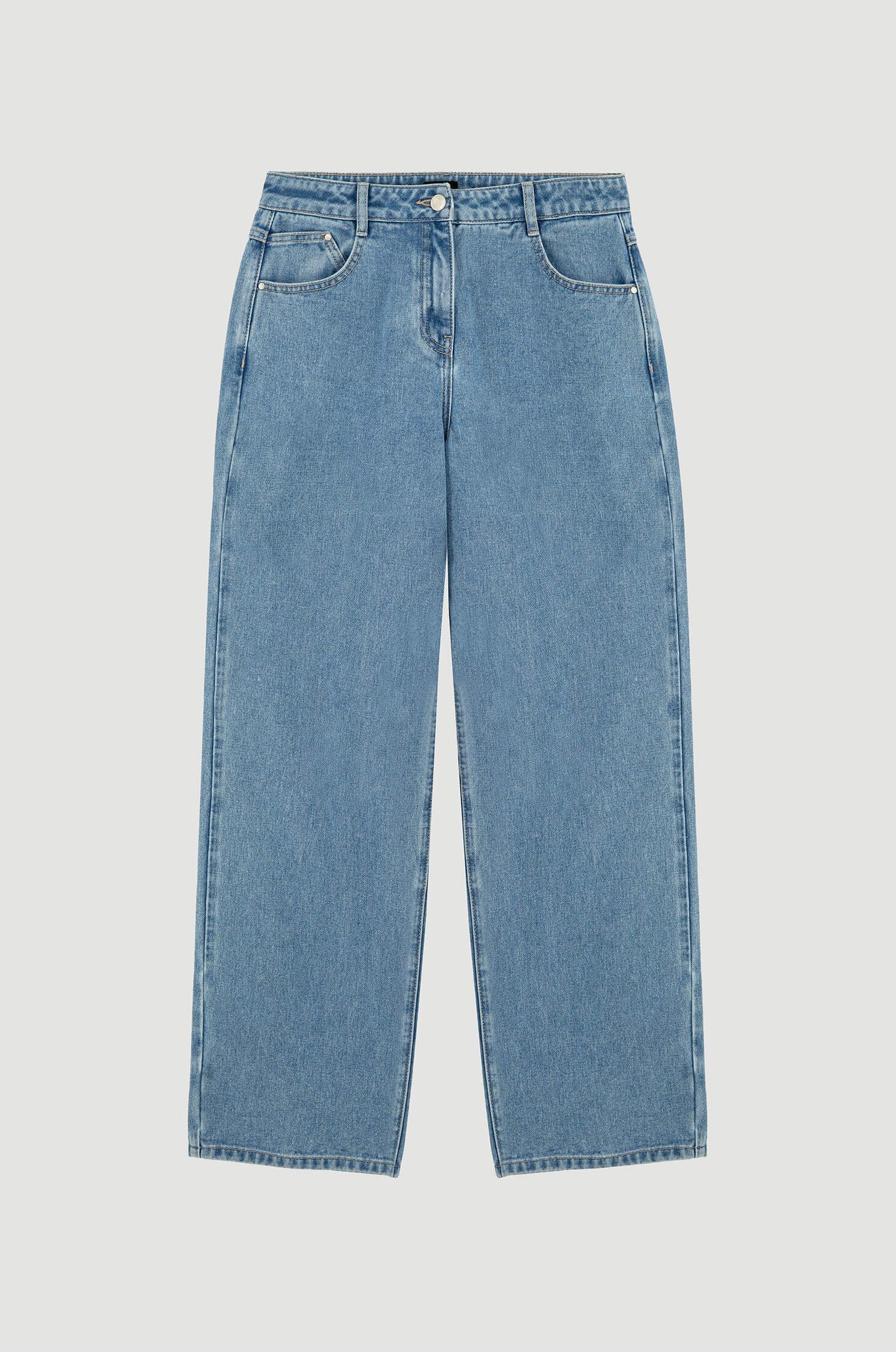 Spodnie jeansowe z rozszerzaną nogawką Solar Obraz 5