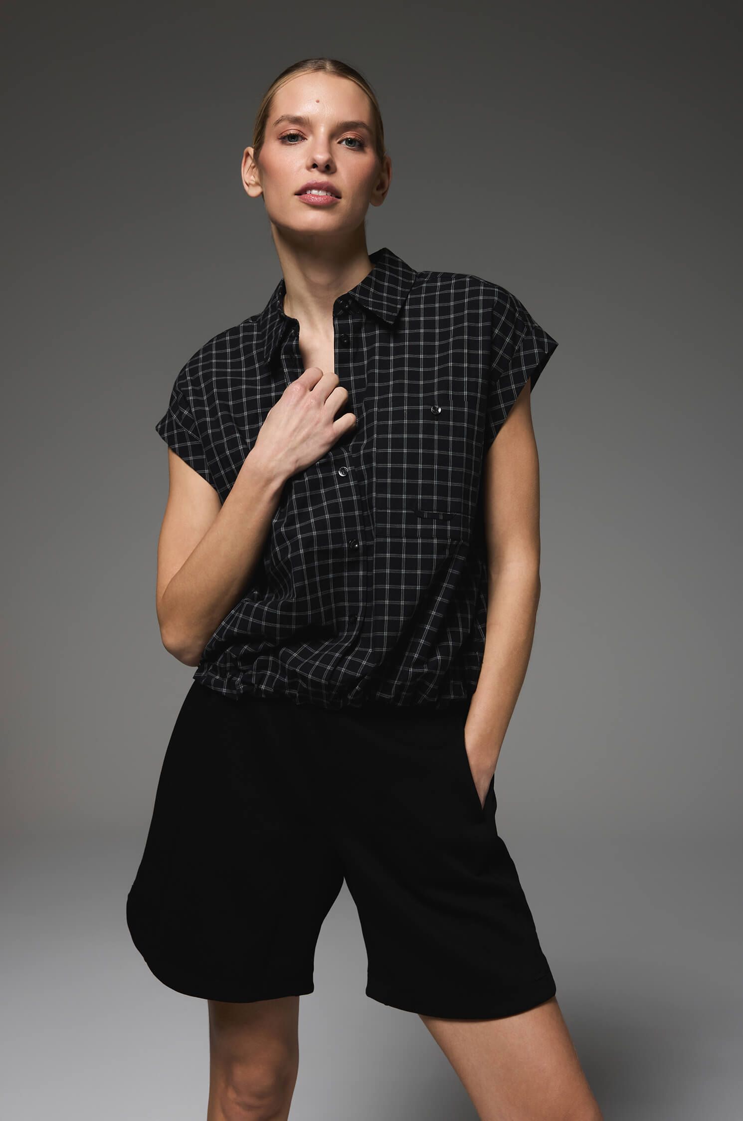 Bawełniana koszula w kratę Solar Obraz 1