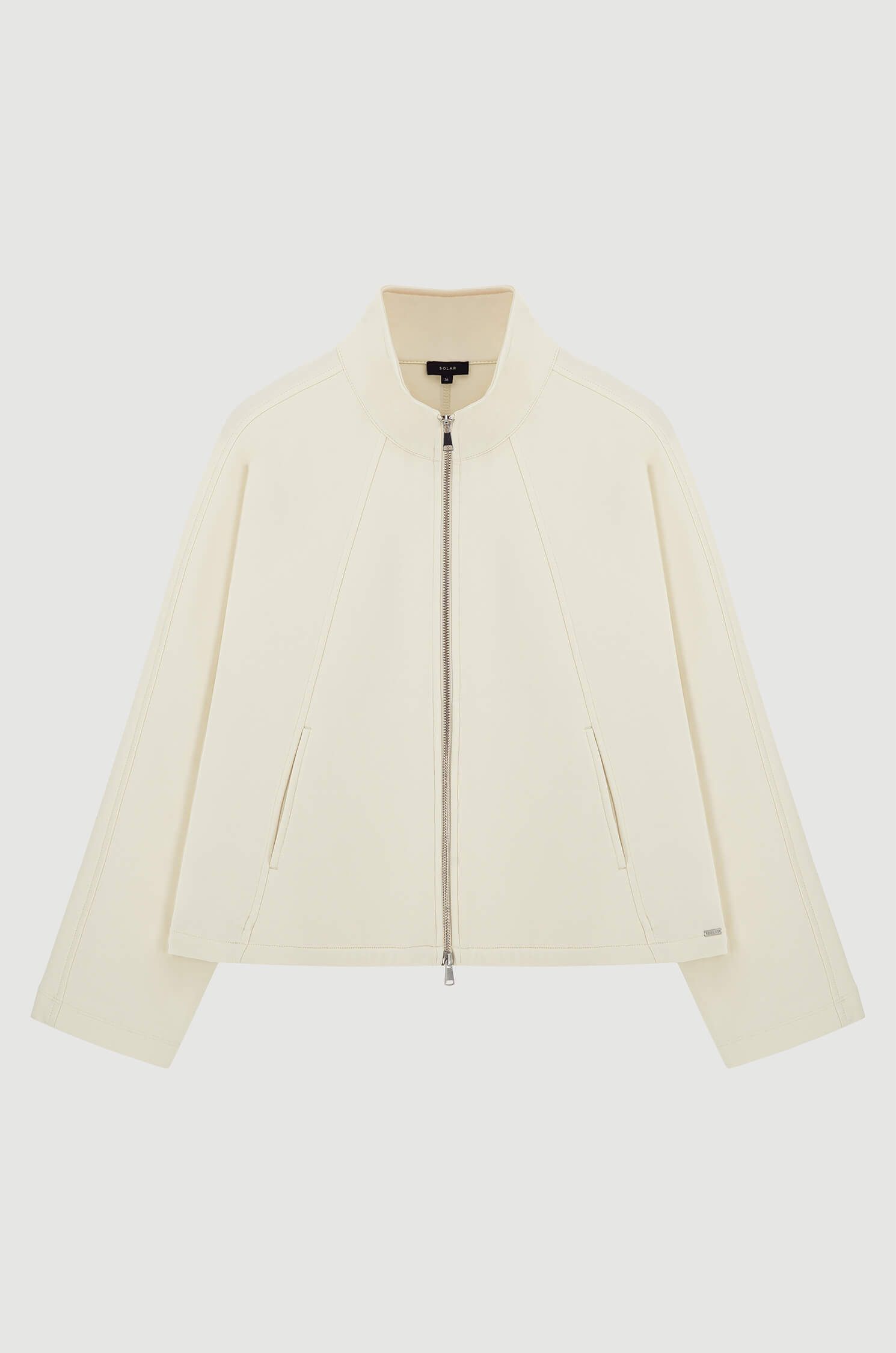 Bluza ecru ze stójką Solar Obraz 4