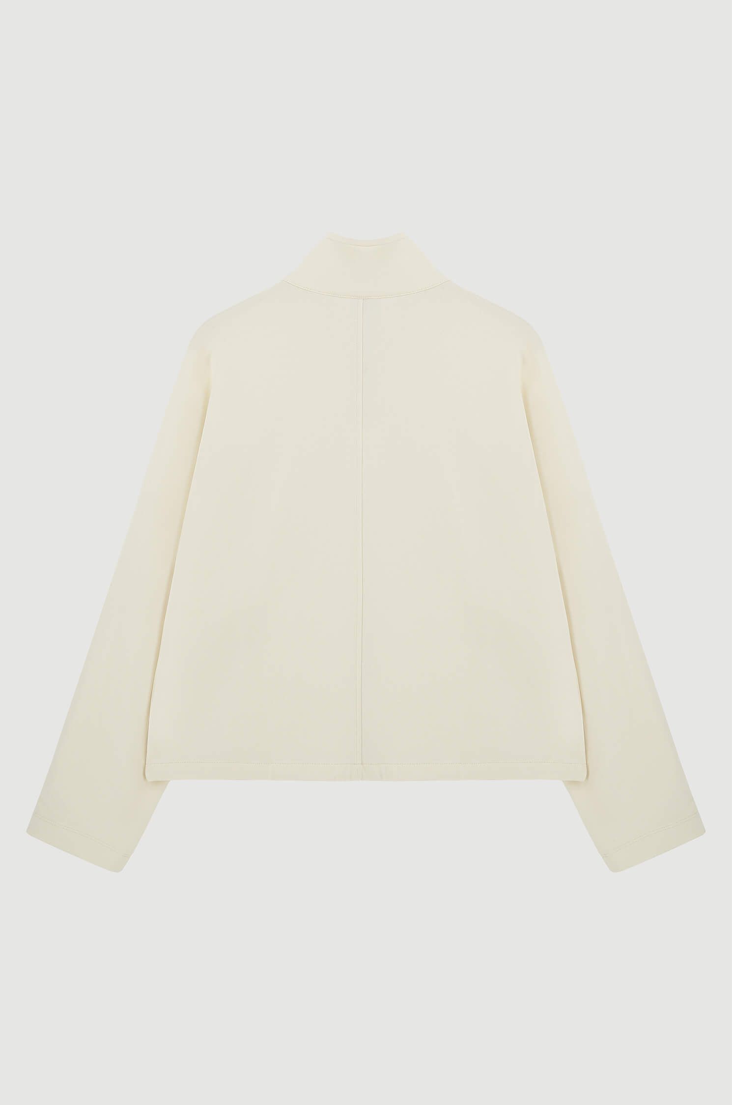 Bluza ecru ze stójką Solar Obraz 5