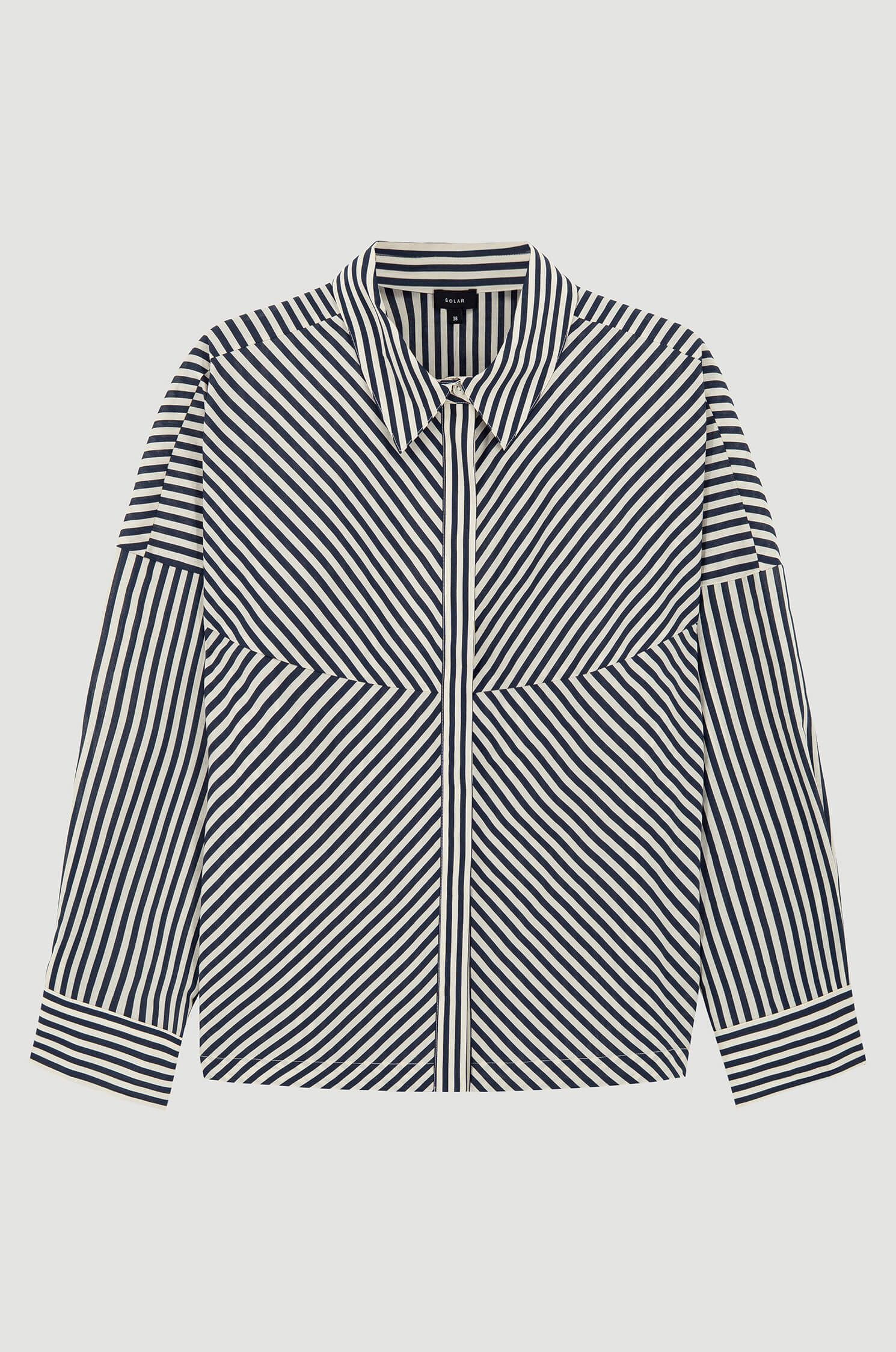 Bawełniana koszula w paski Solar Obraz 4
