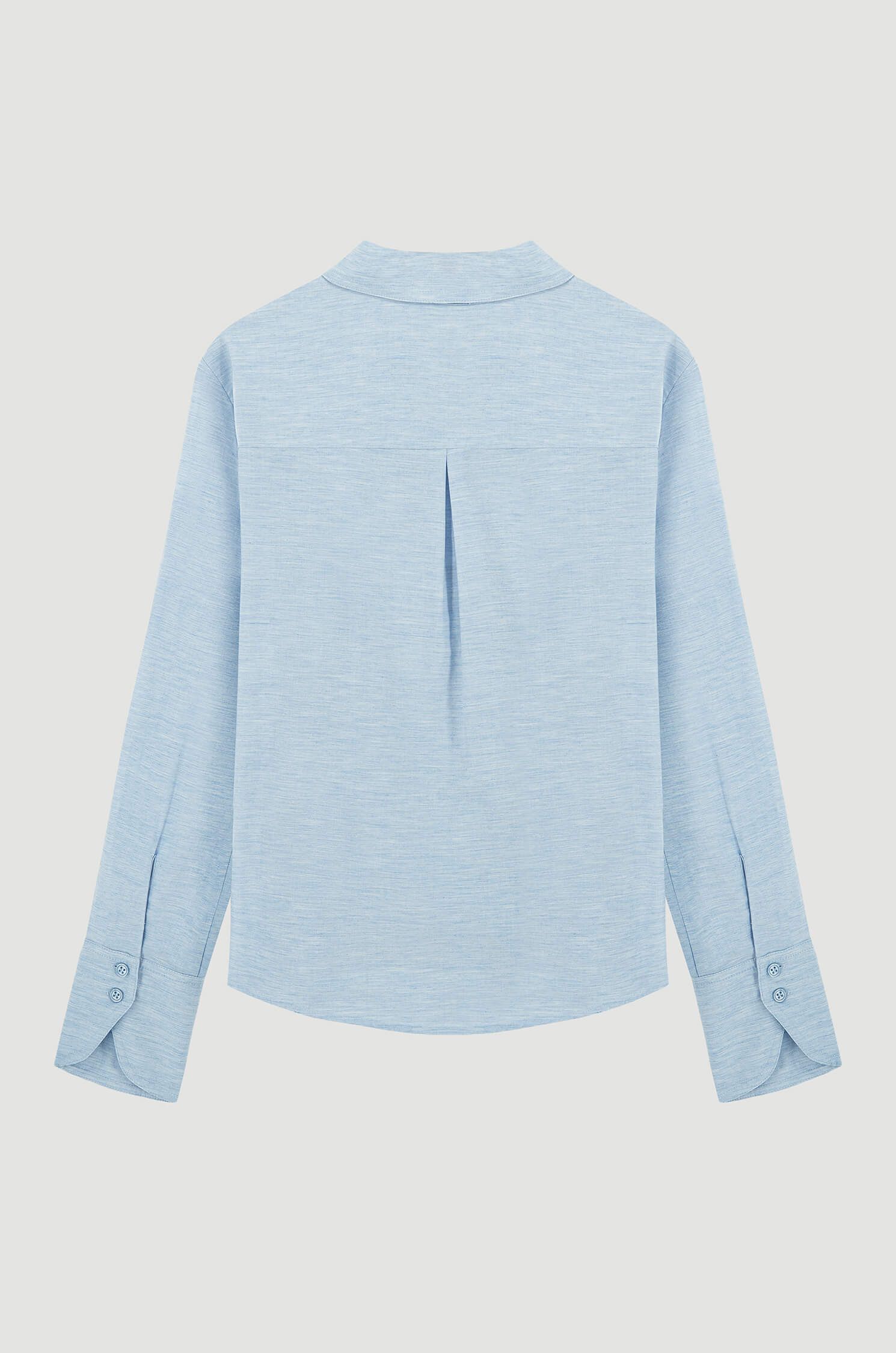 Błękitna koszula z bawełny Solar Obraz 5