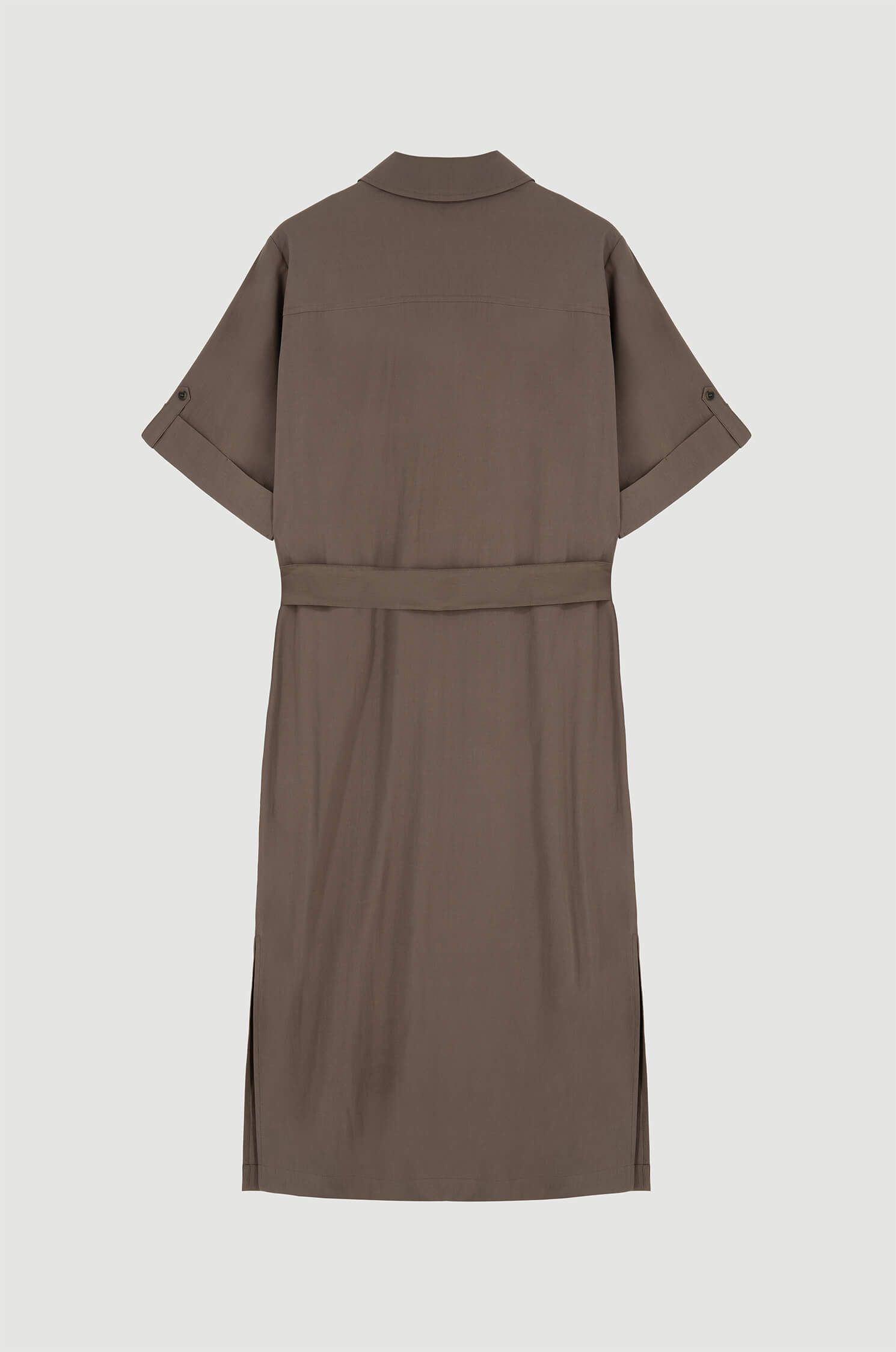 Sukienka koszulowa z wiązaniem w talii Solar Obraz 5