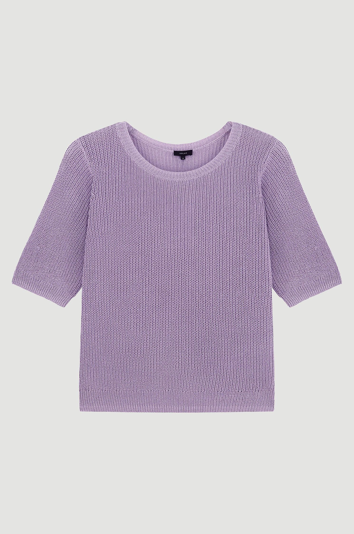 Dzianinowa bluzka z wiskozą Solar Obraz 5