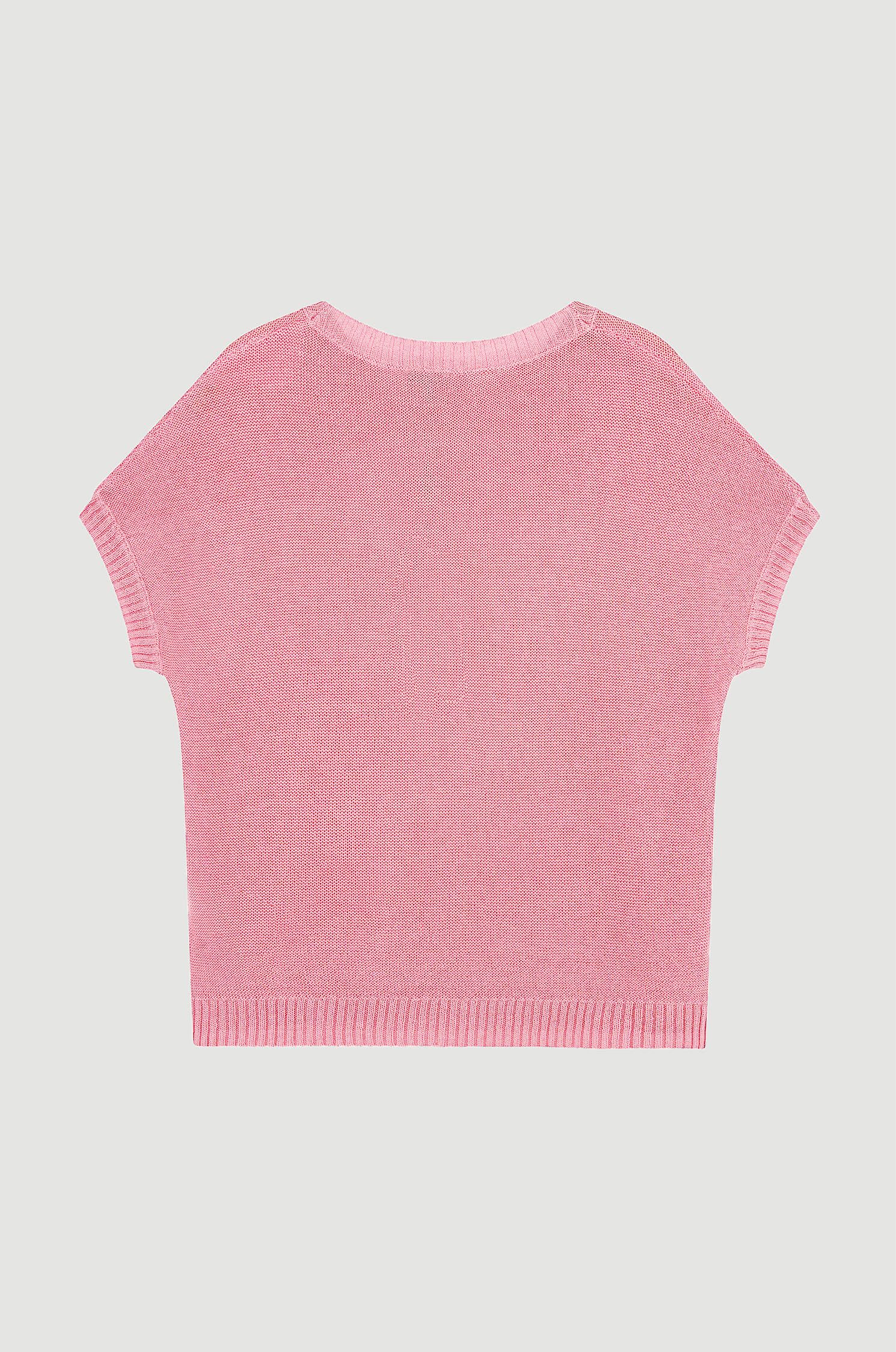 Bluzka dzianinowa z wiskozą Solar Obraz 5