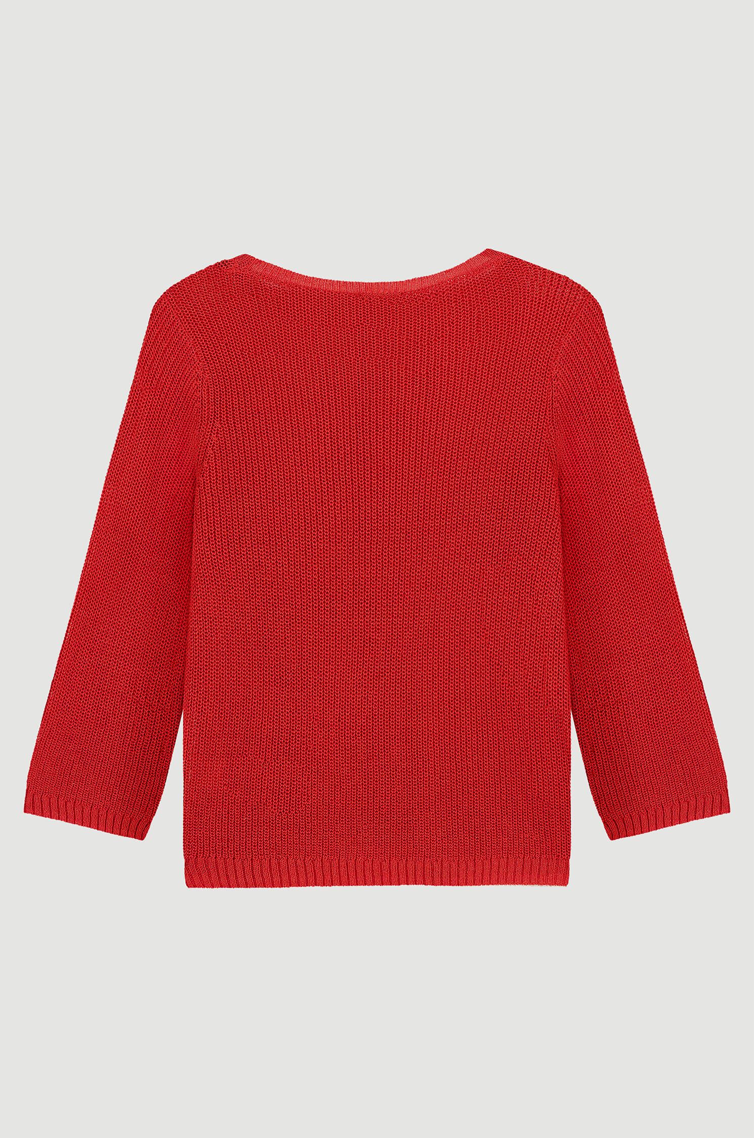 Dzianinowy sweter z wiskozą Solar Obraz 5