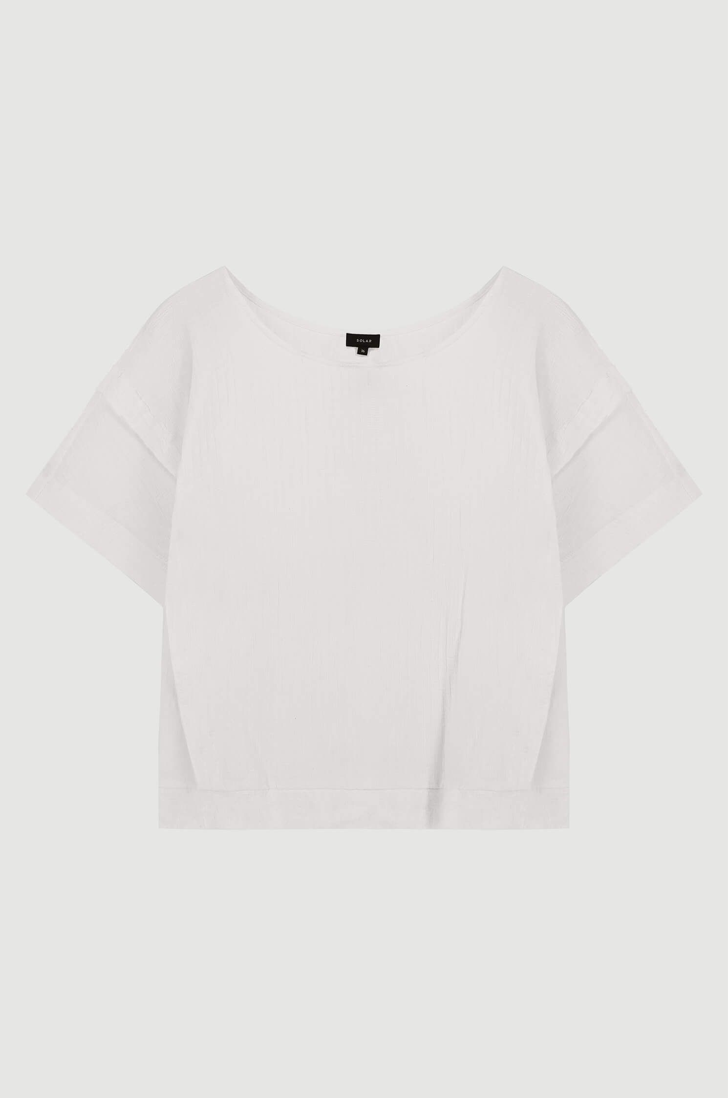 Bluzka z kreszowanego materiału Solar Obraz 3