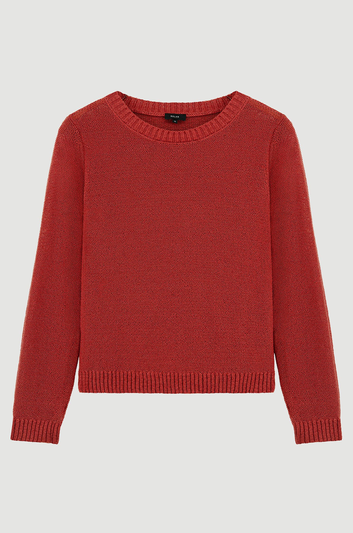 Dzianinowy sweter z dodatkiem bawełny Solar Obraz 4