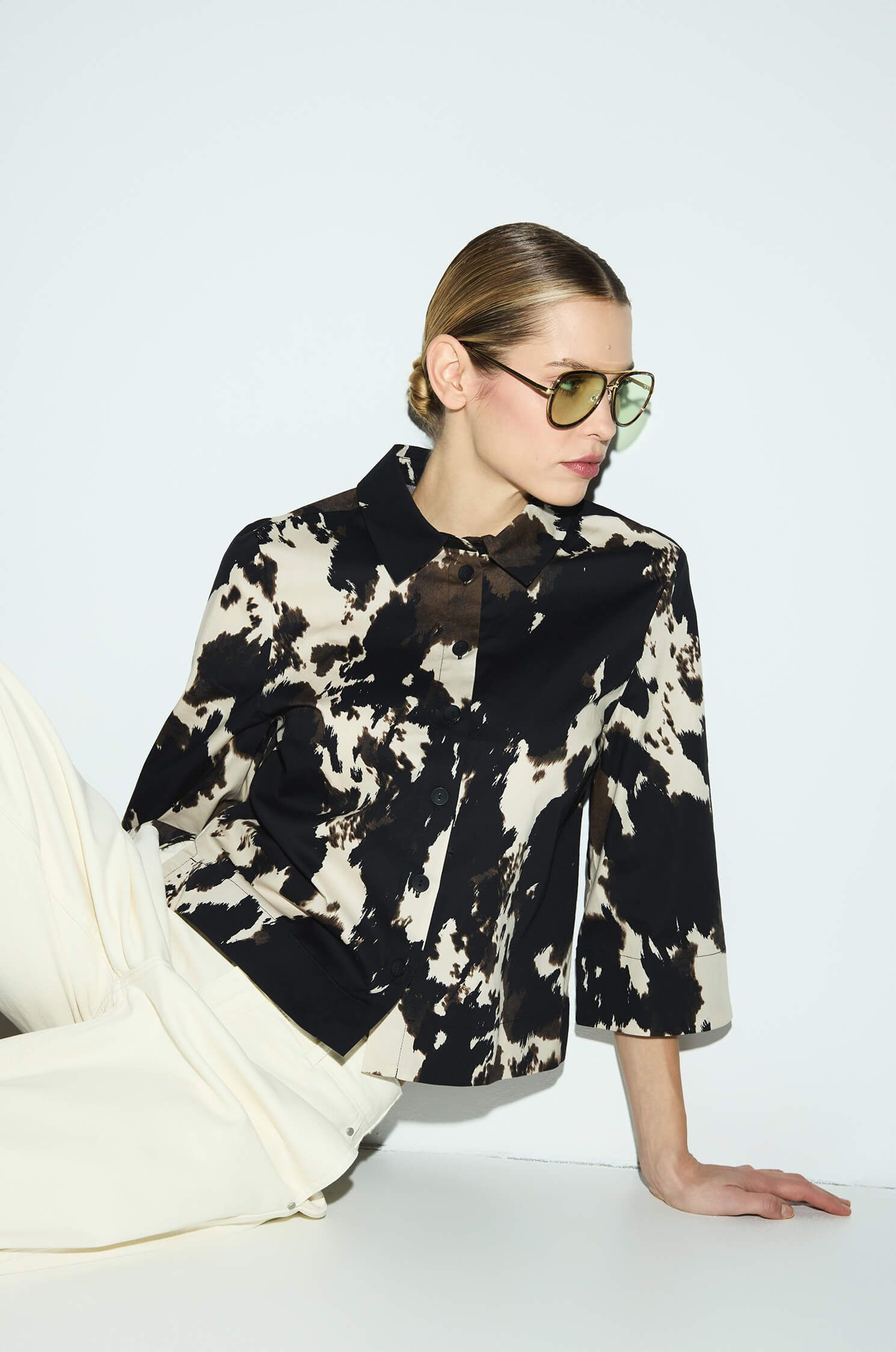 Bawełniana koszula ze zwierzęcym wzorem Solar Obraz 1