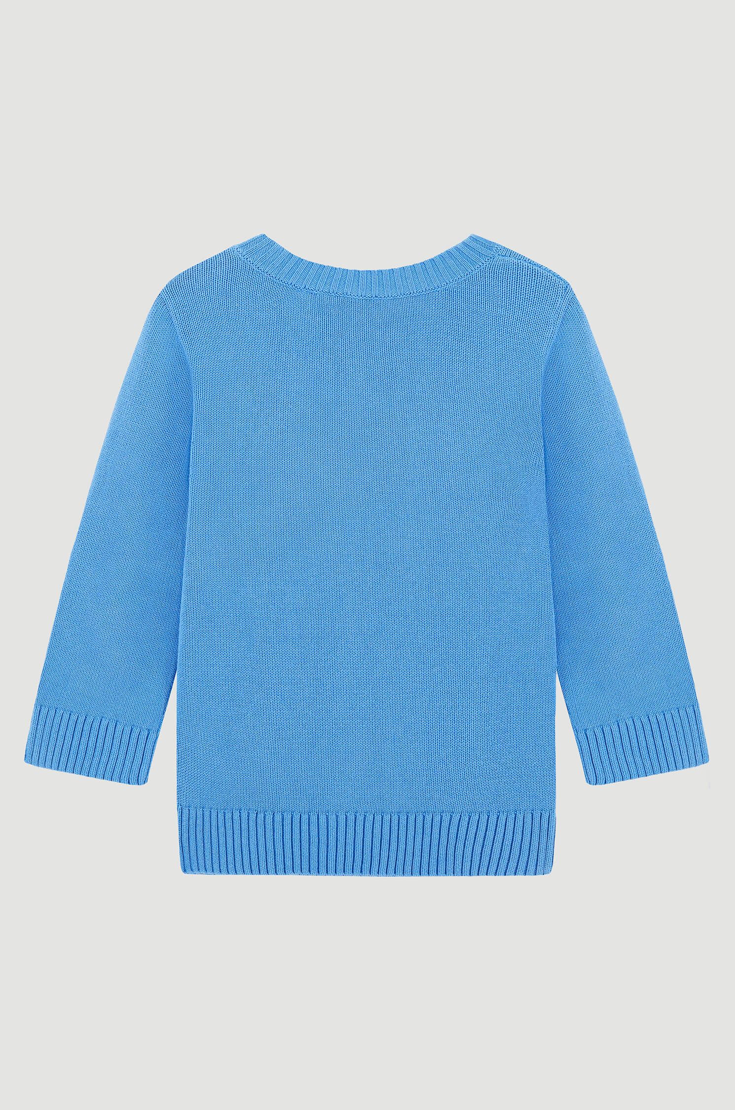 Bawełniany sweter z rękawem 3/4 Solar Obraz 5