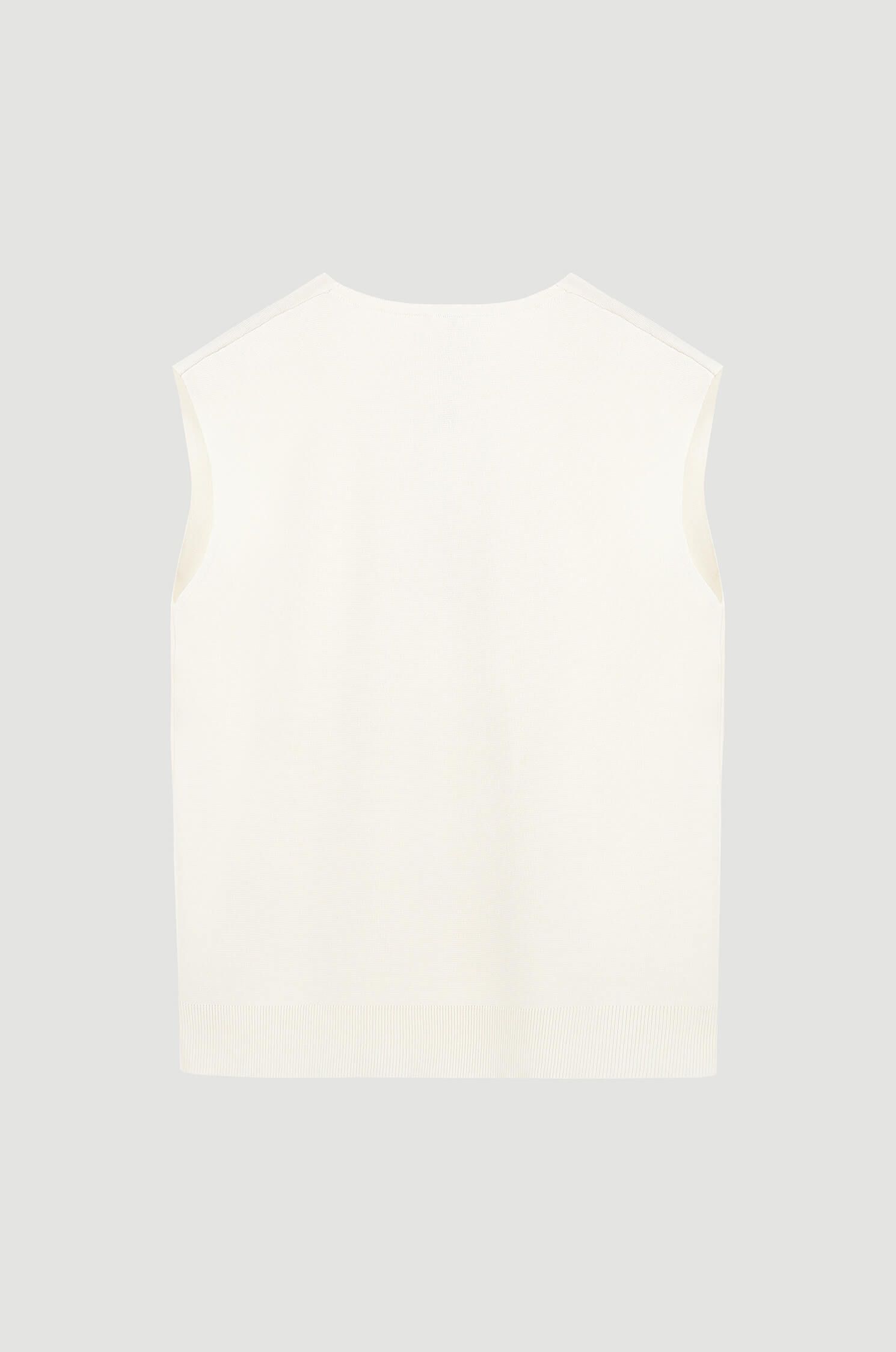 Kamizelka w kolorze ecru ze złotymi guzikami Solar Obraz 6