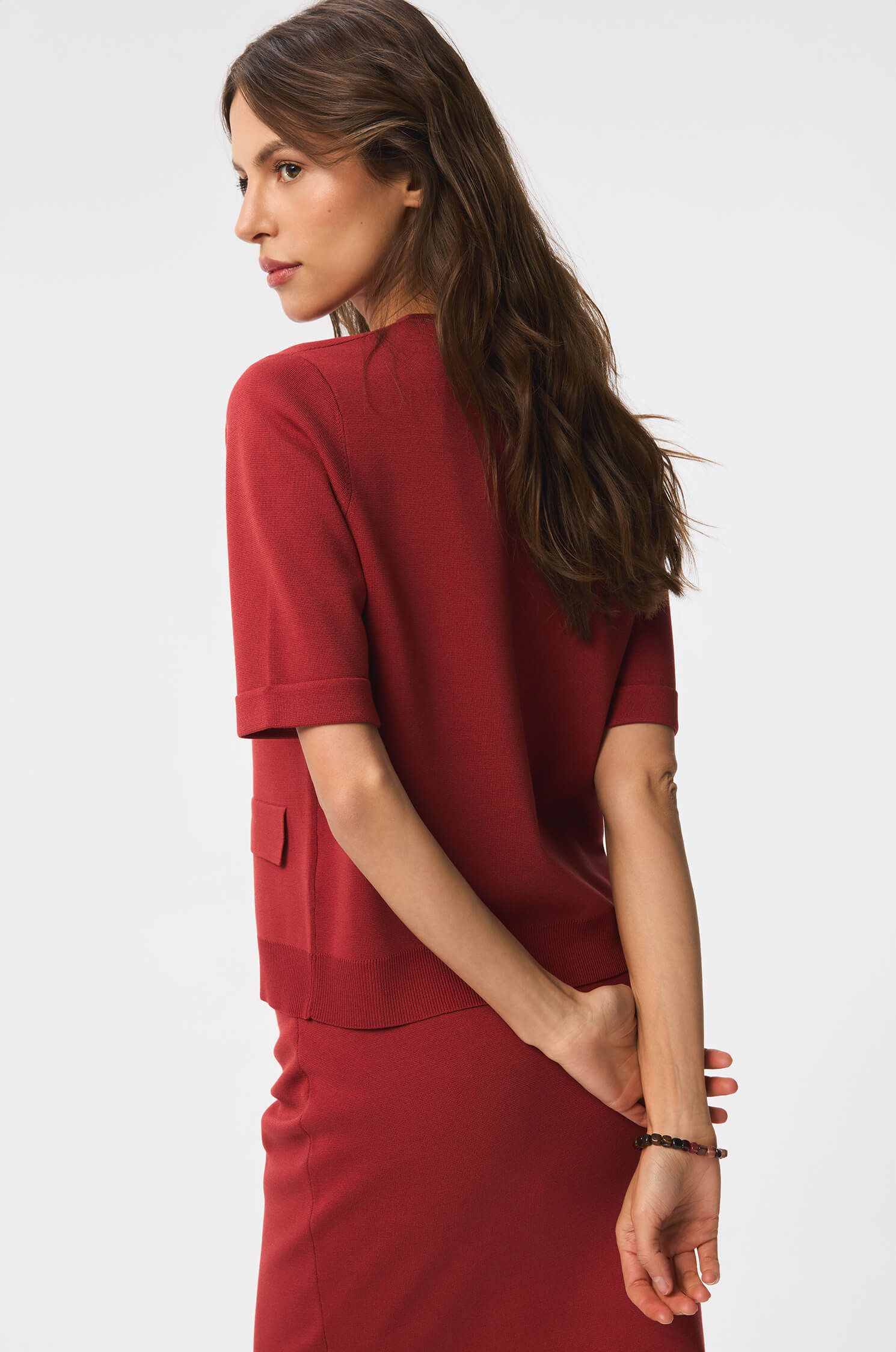 Bluzka z dwurzędowym zapięciem Solar Obraz 3