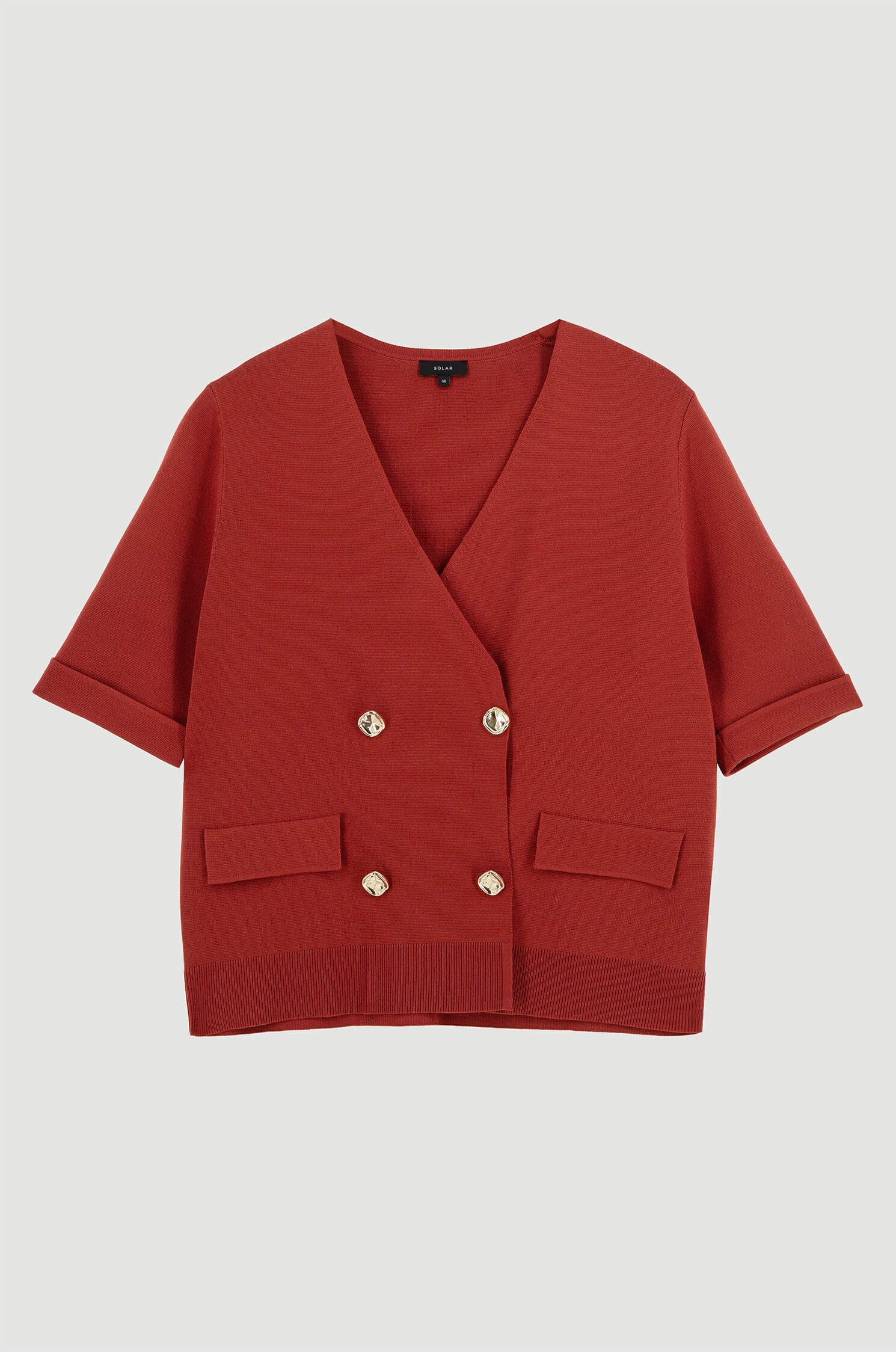 Bluzka z dwurzędowym zapięciem Solar Obraz 4