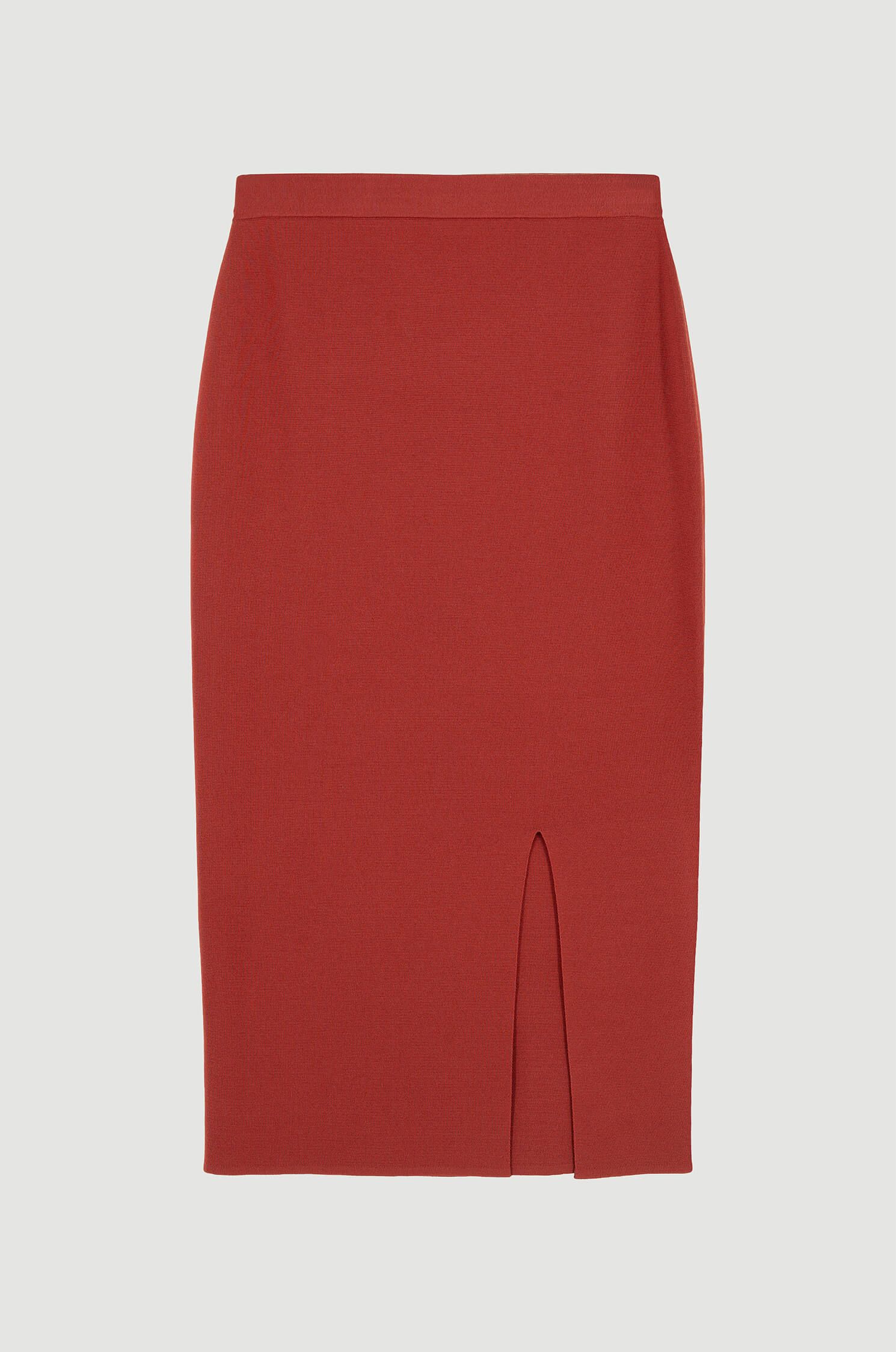 Dzianinowa spódnica z rozcięciem Solar Obraz 4