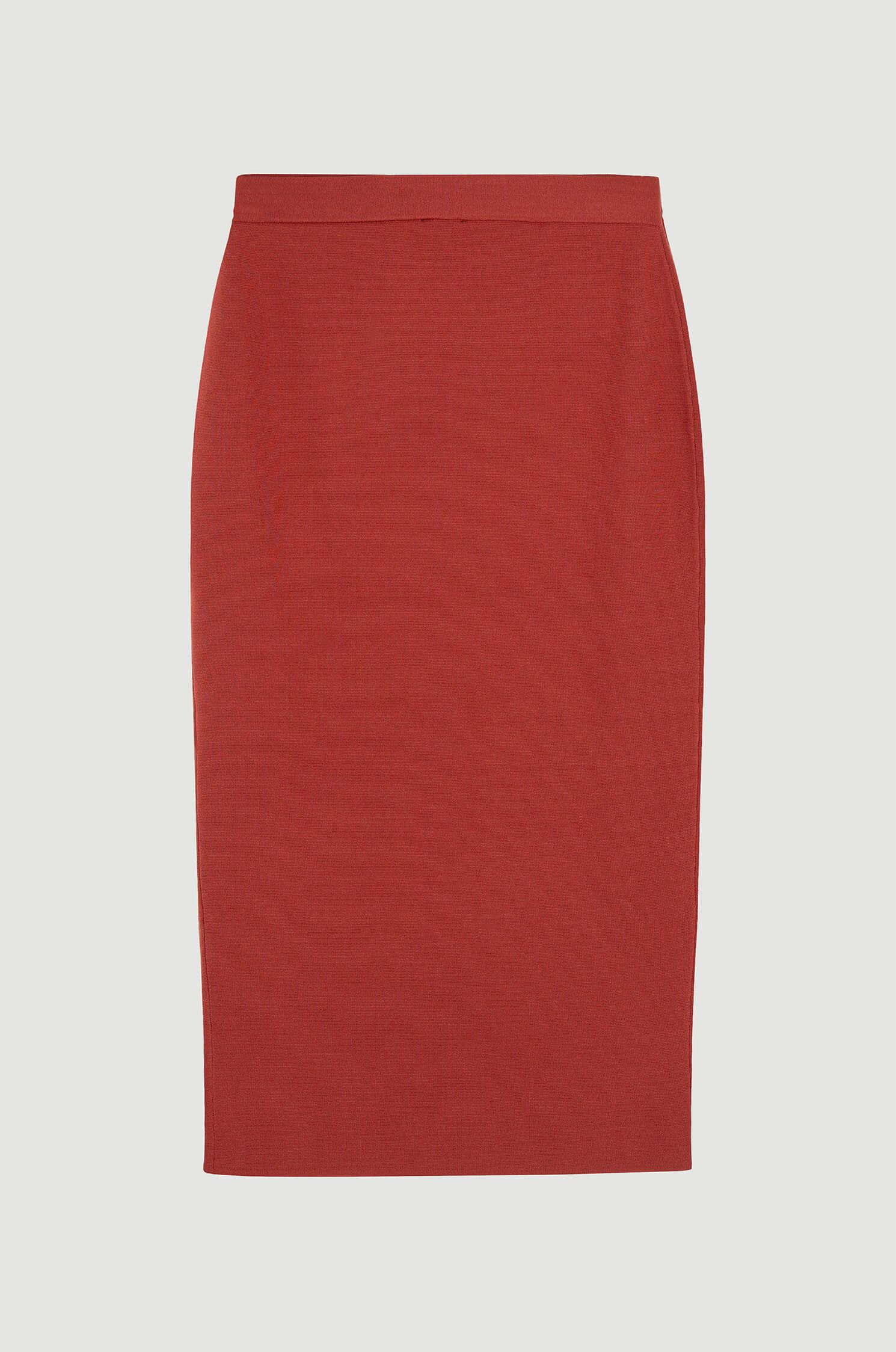 Dzianinowa spódnica z rozcięciem Solar Obraz 5