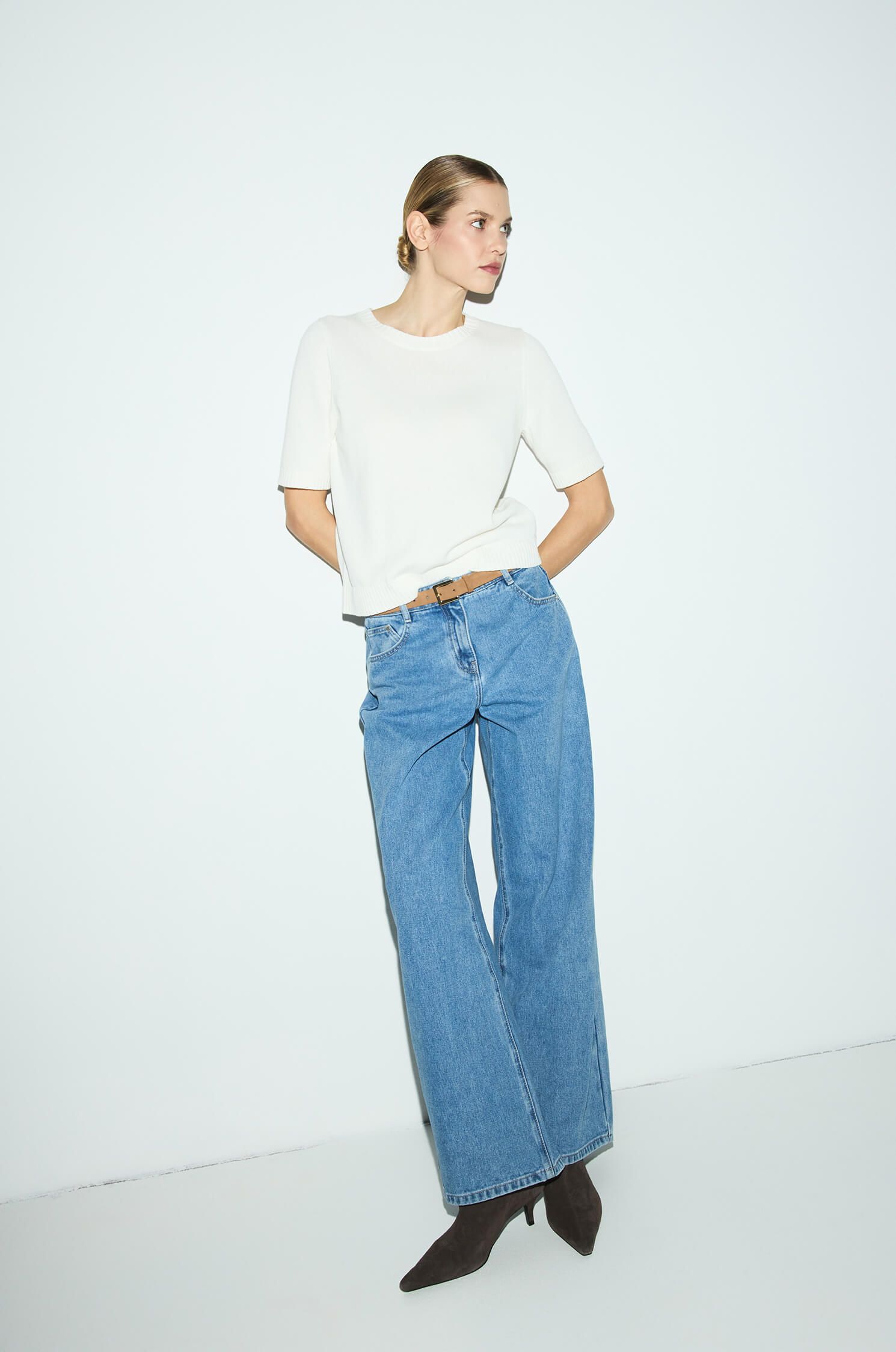 Bawełniana bluzka z dzianiny Solar Obraz 1