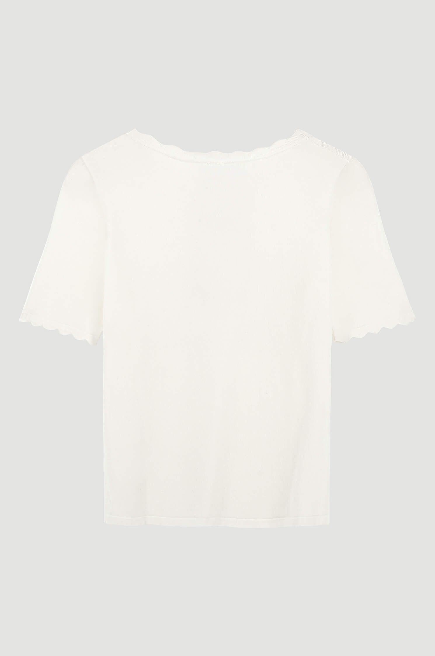 Dzianinowa bluzka z ozdobnym wykończeniem Solar Obraz 6