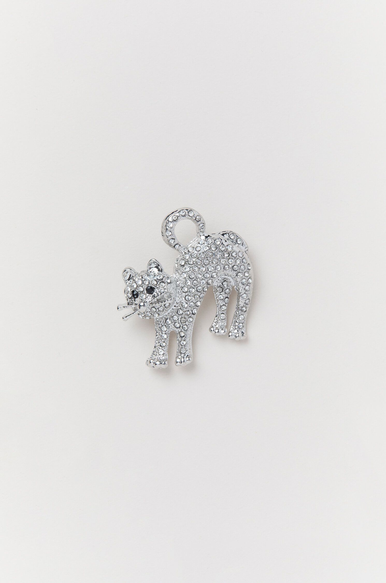 Połyskująca broszka w kształcie kota Solar Obraz 2