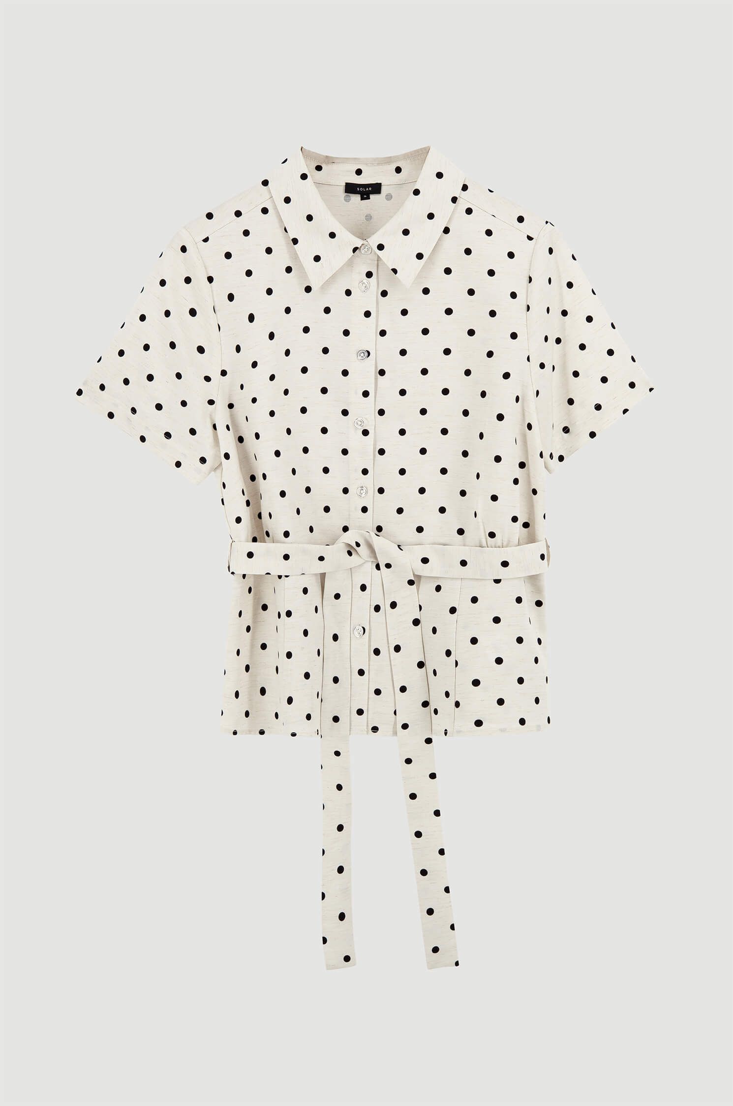 Koszula w grochy z paskiem Solar Obraz 4