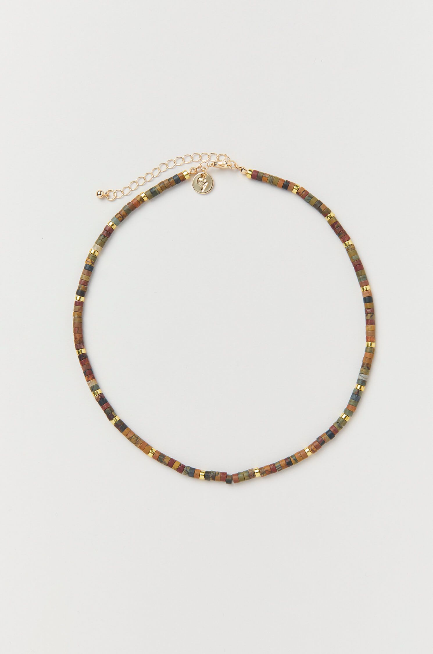 Naszyjnik z drobnych brązowych koralików Solar Obraz 2