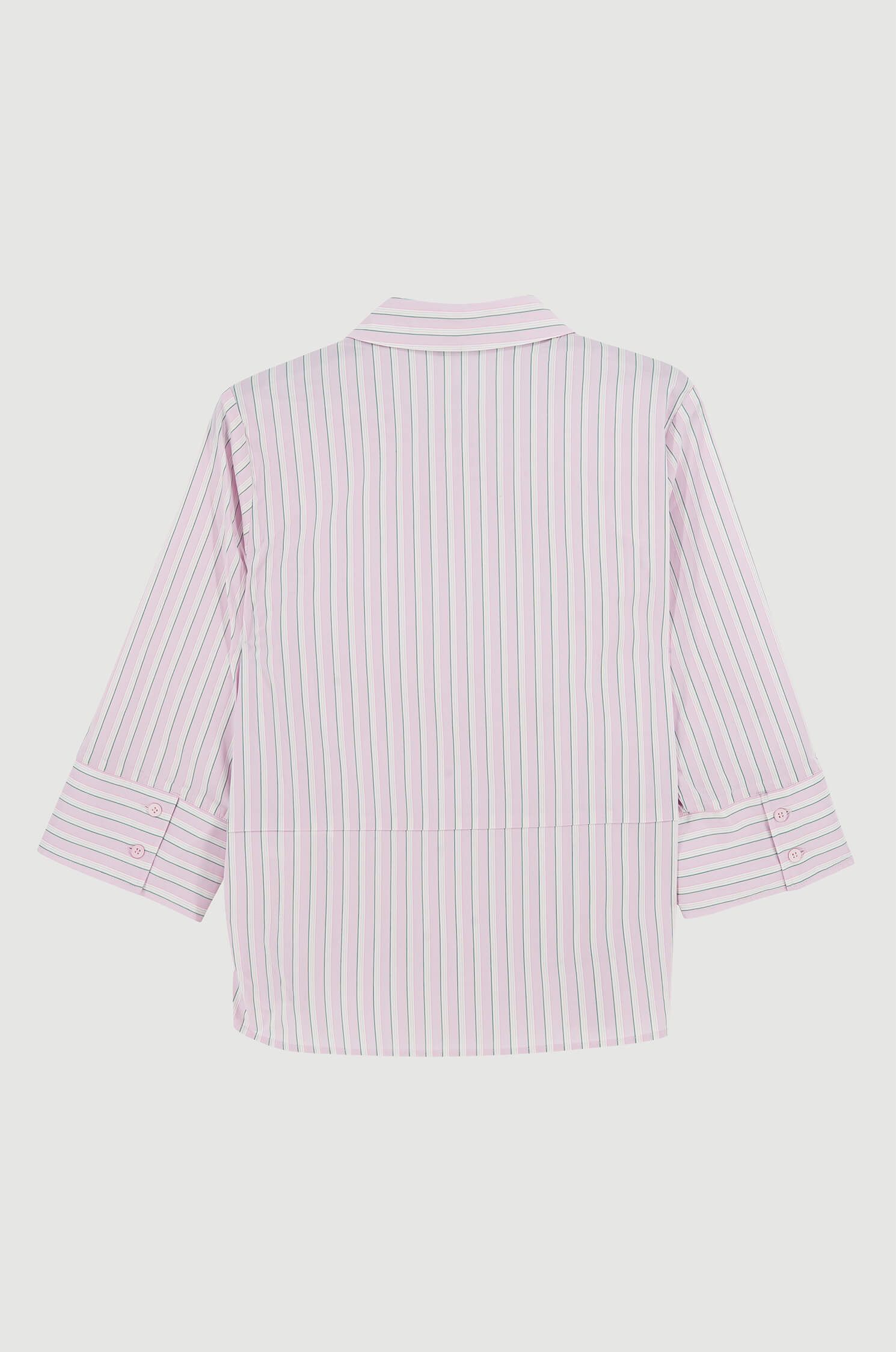 Koszula z bawełną w pastelowe paski Solar Obraz 5