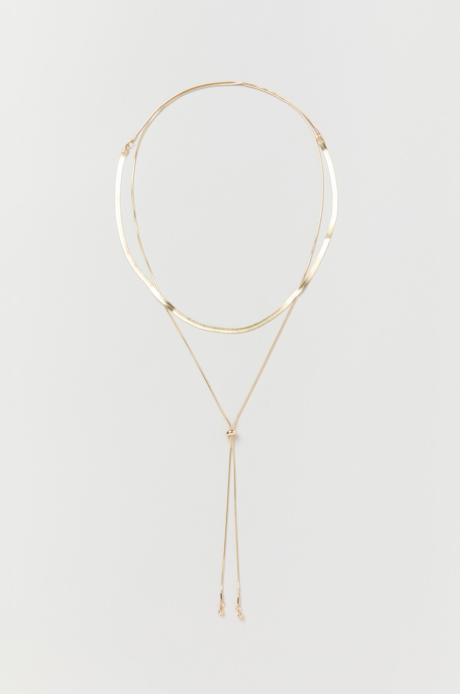 Regulowany złoty naszyjnik Solar Obraz 2